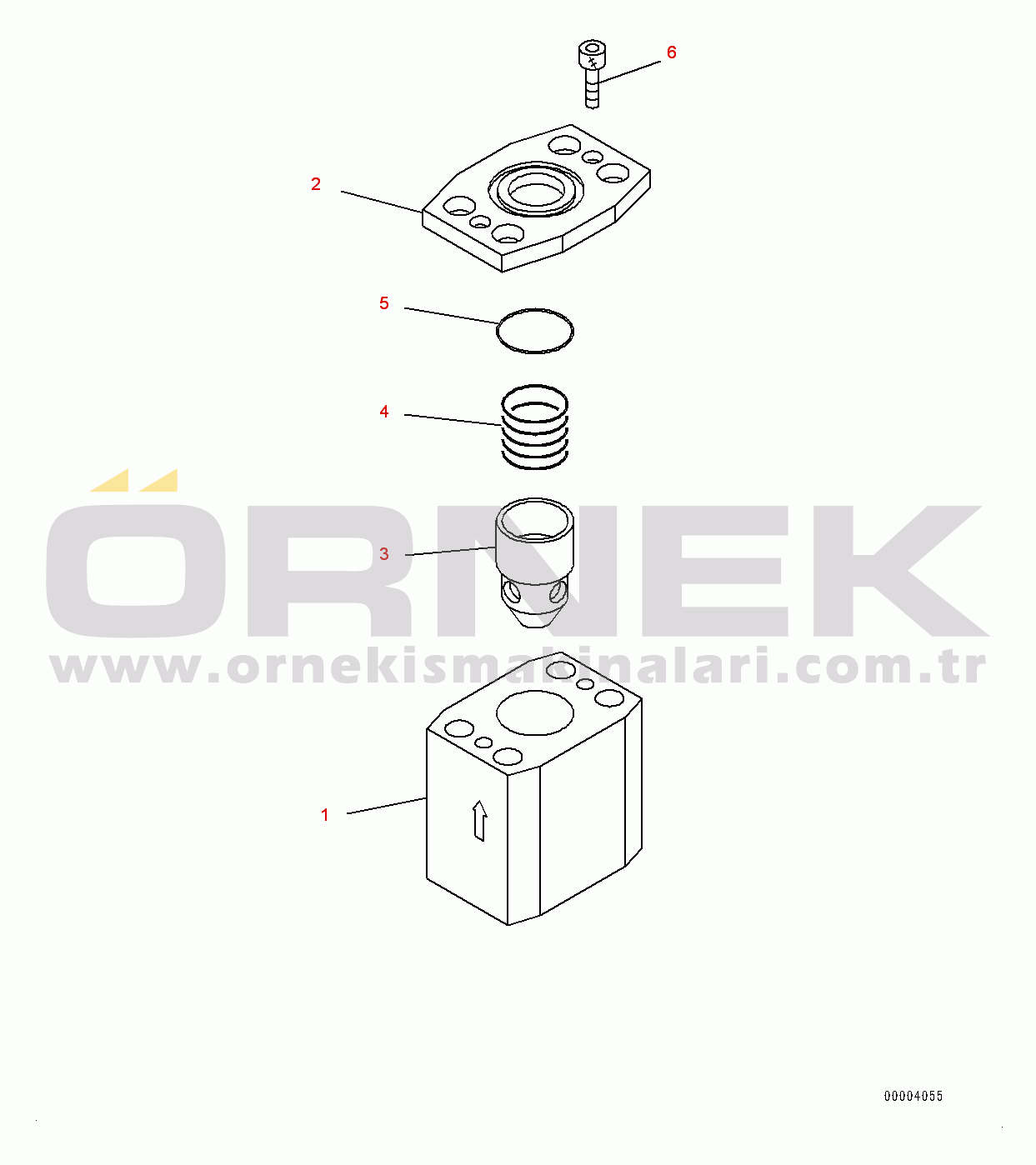 Komatsu HD465-7E0 S/N 10732-UP Hydraulic Tank, Check Valve (#10732-)
