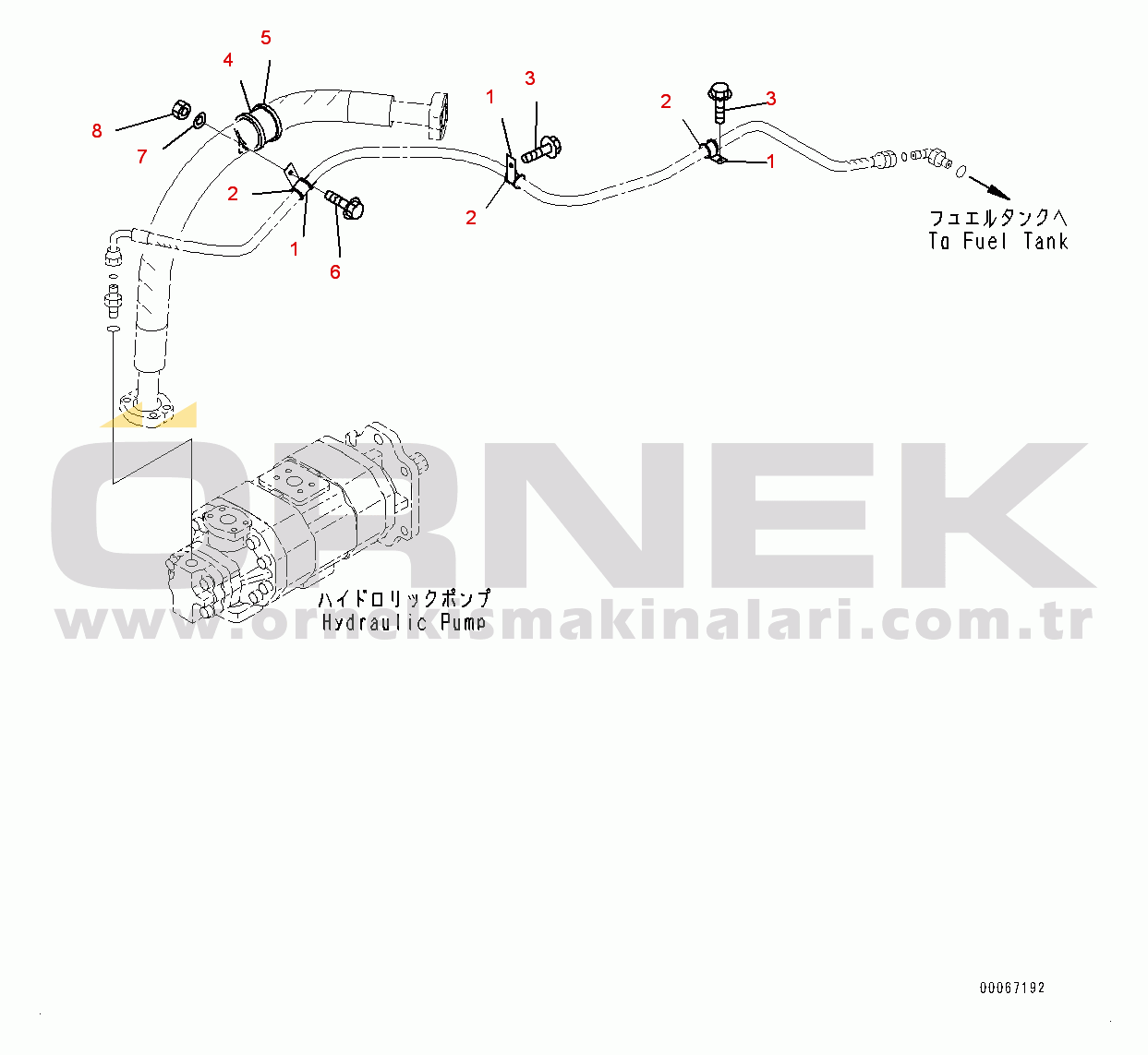 Komatsu HD465-7E0 S/N 10732-UP Hydraulic Tank, Dump Control (#10732-)