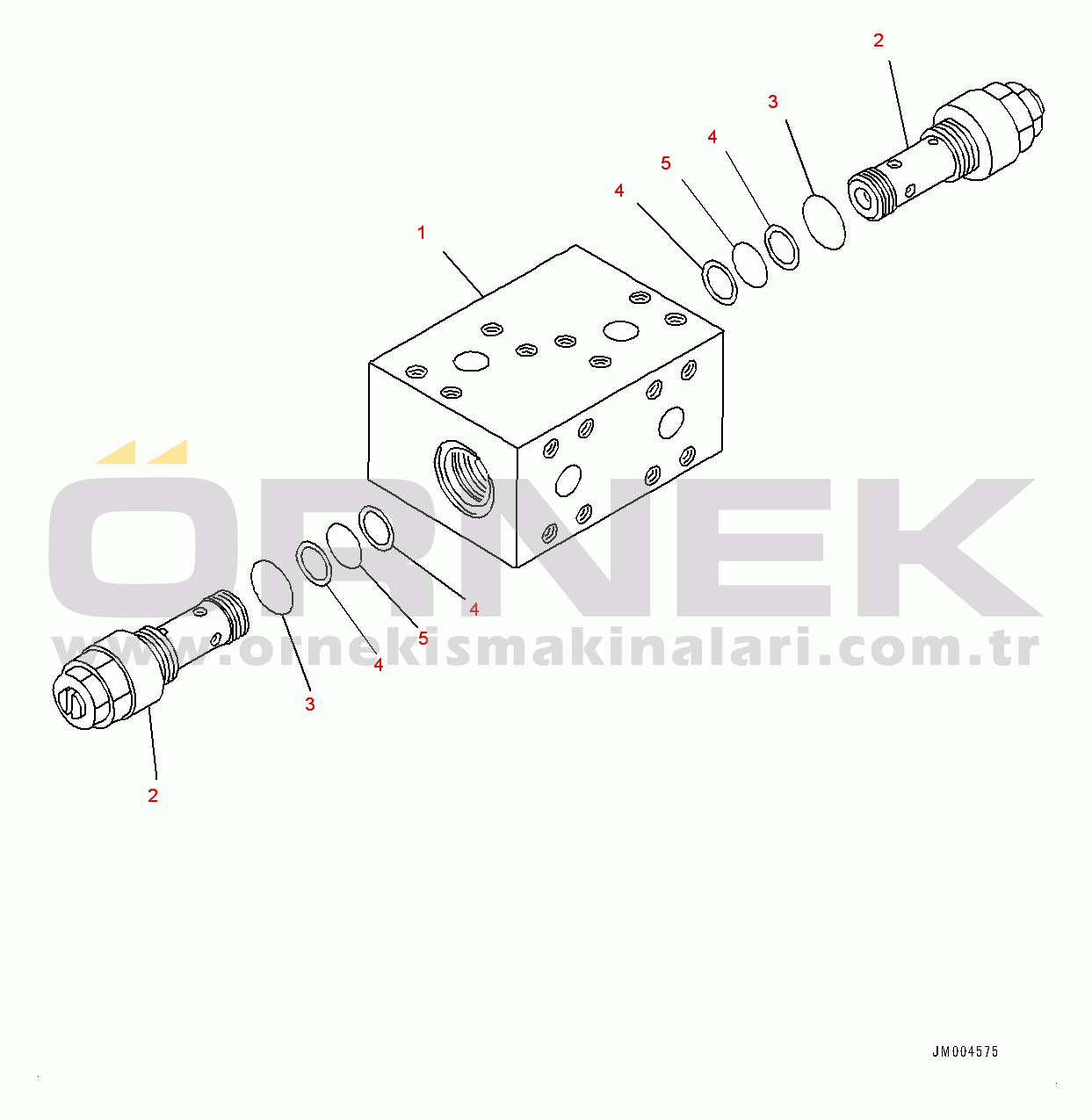 Komatsu HD465-7E0 S/N 10732-UP Steering and Hoist Hydraulic Piping, Cross Over Relief Valve (#10732-)