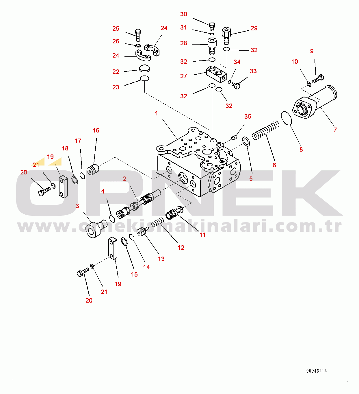 Komatsu HD465-7R S/N 15352-UP Hydraulic Tank, Demand Valve (1/2) (#16132-)