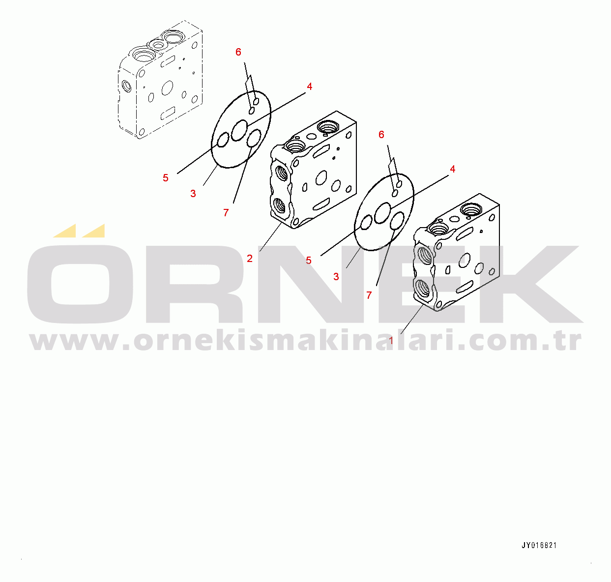 Komatsu D65PX-17 S/N 1001-UP Fender, Control Valve, 3-spool (1/10) (#1001-)