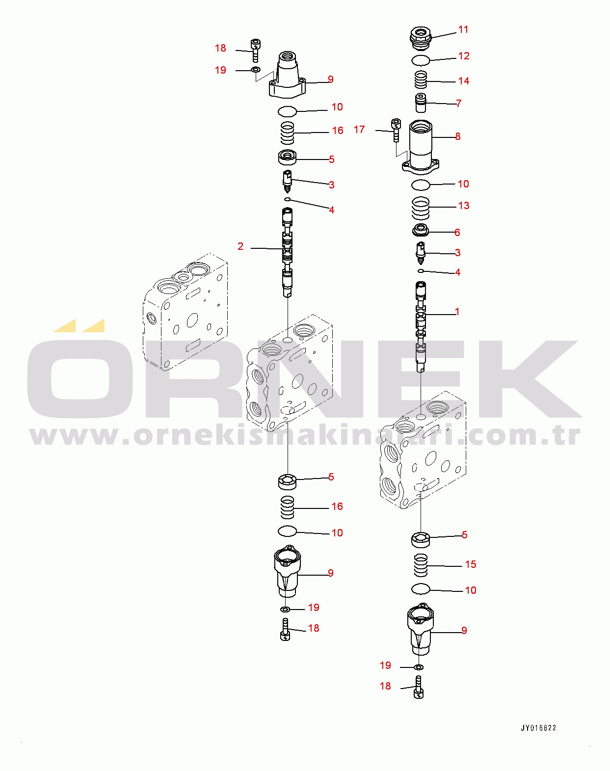 Komatsu D65PX-17 S/N 1001-UP Fender, Control Valve, 3-spool (2/10) (#1001-)