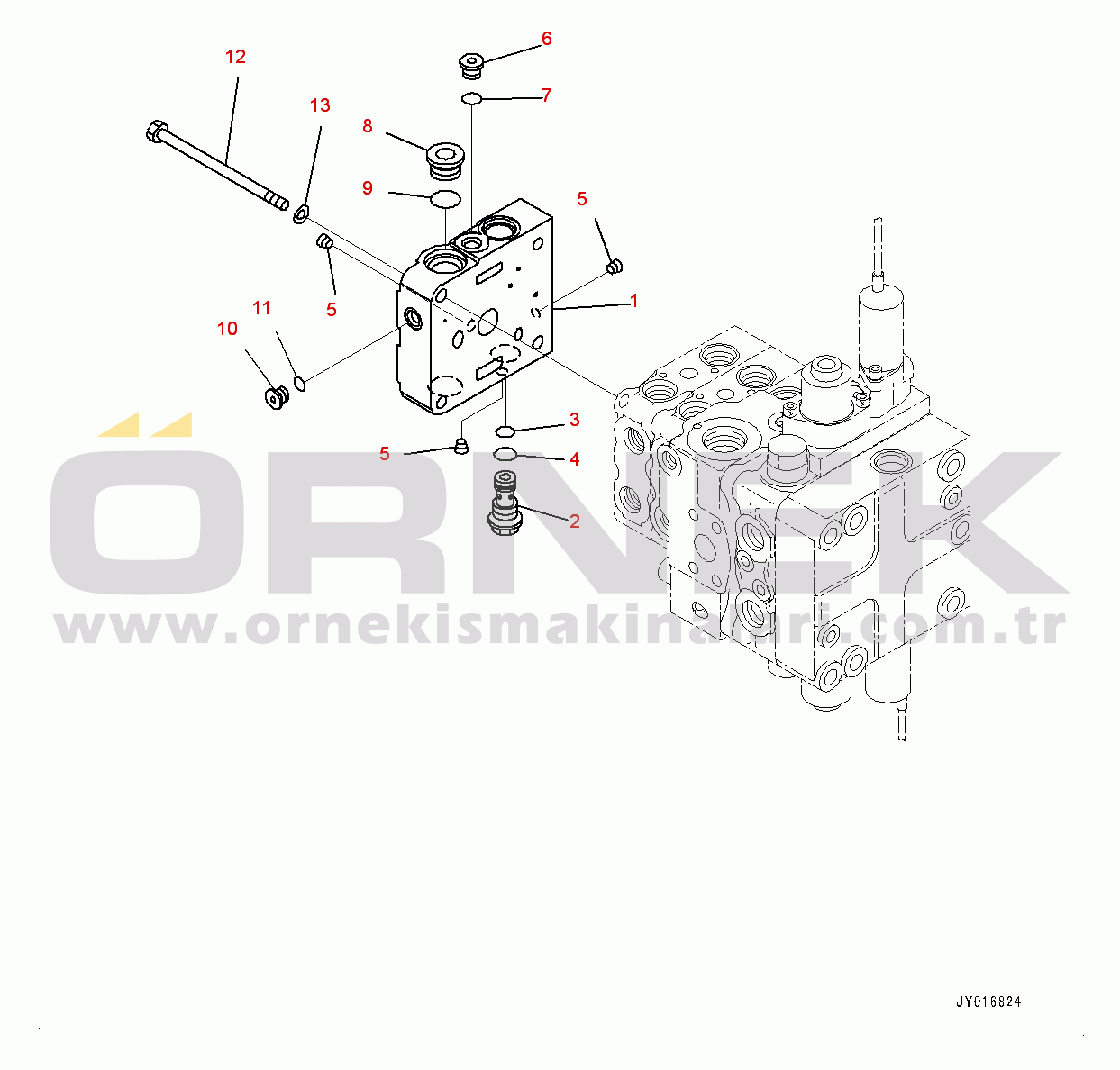Komatsu D65PX-17 S/N 1001-UP Fender, Control Valve, 3-spool (4/10) (#1001-)