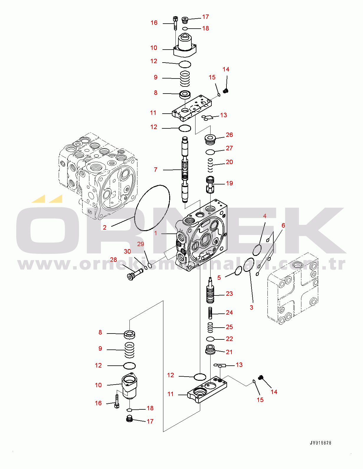 Komatsu D65PX-17 S/N 1001-UP Fender, Control Valve, 3-spool (8/10) (#1001-)