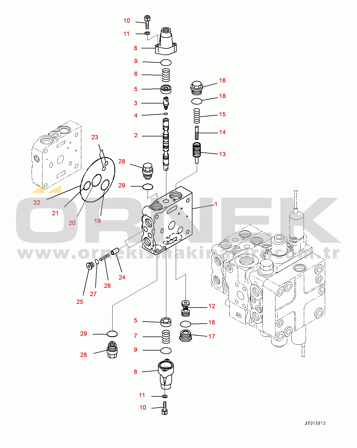Komatsu D65PX-17 S/N 1001-UP Fender, Control Valve, 4-spool (6/11) (#1001-)