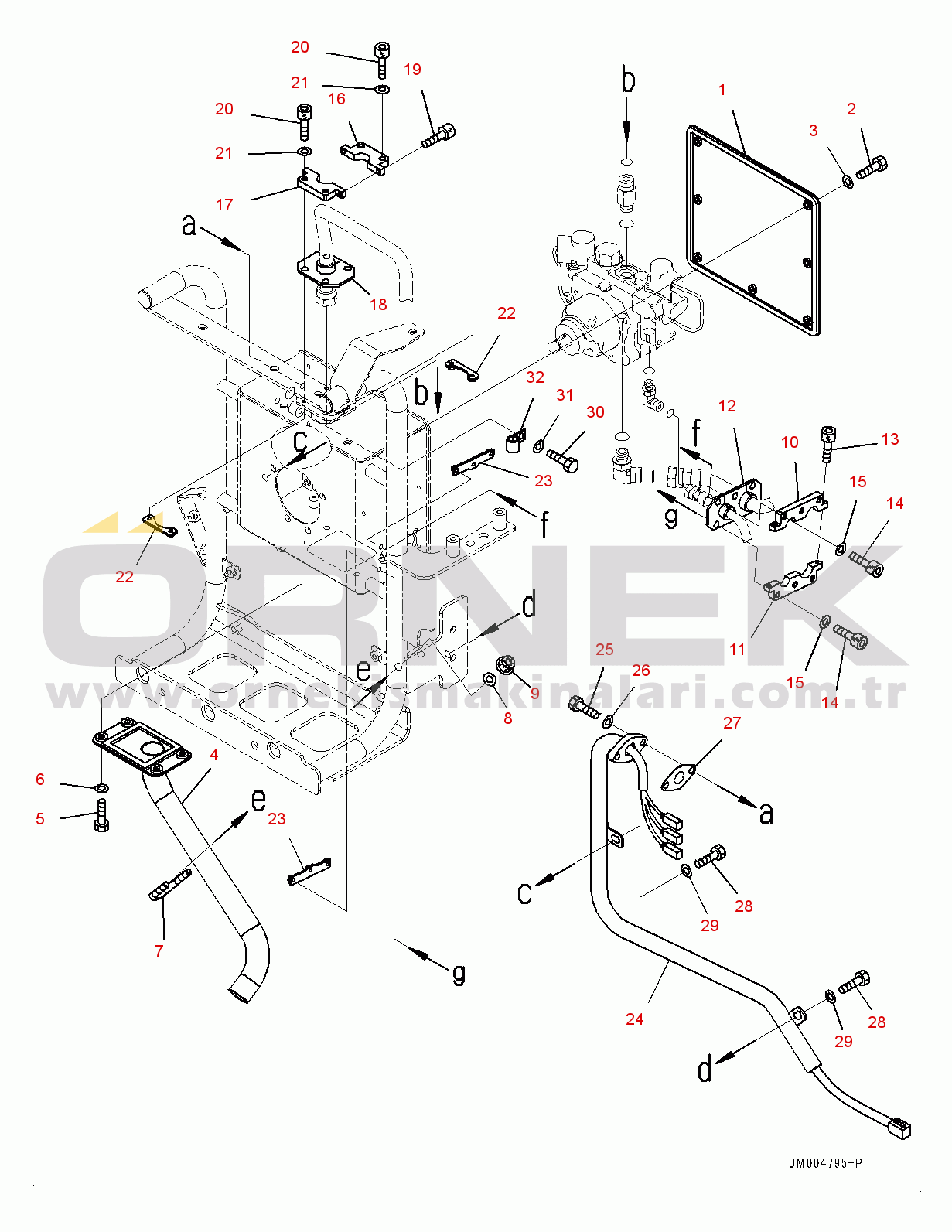 Komatsu HM300-3 S/N 3001-UP Aftercooler, Fan Motor Related Parts (#3203-)