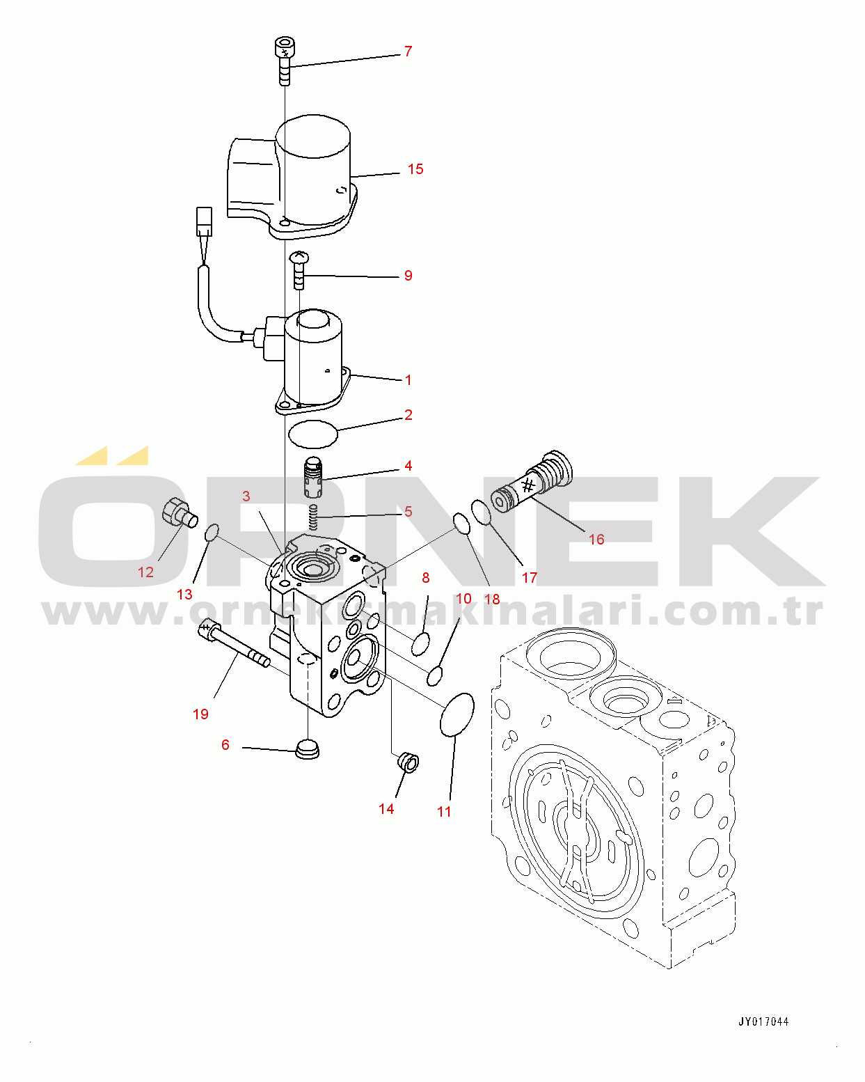 Komatsu HM300-3 S/N 3001-UP Aftercooler, Fan Motor (3/5) (#3001-3202)