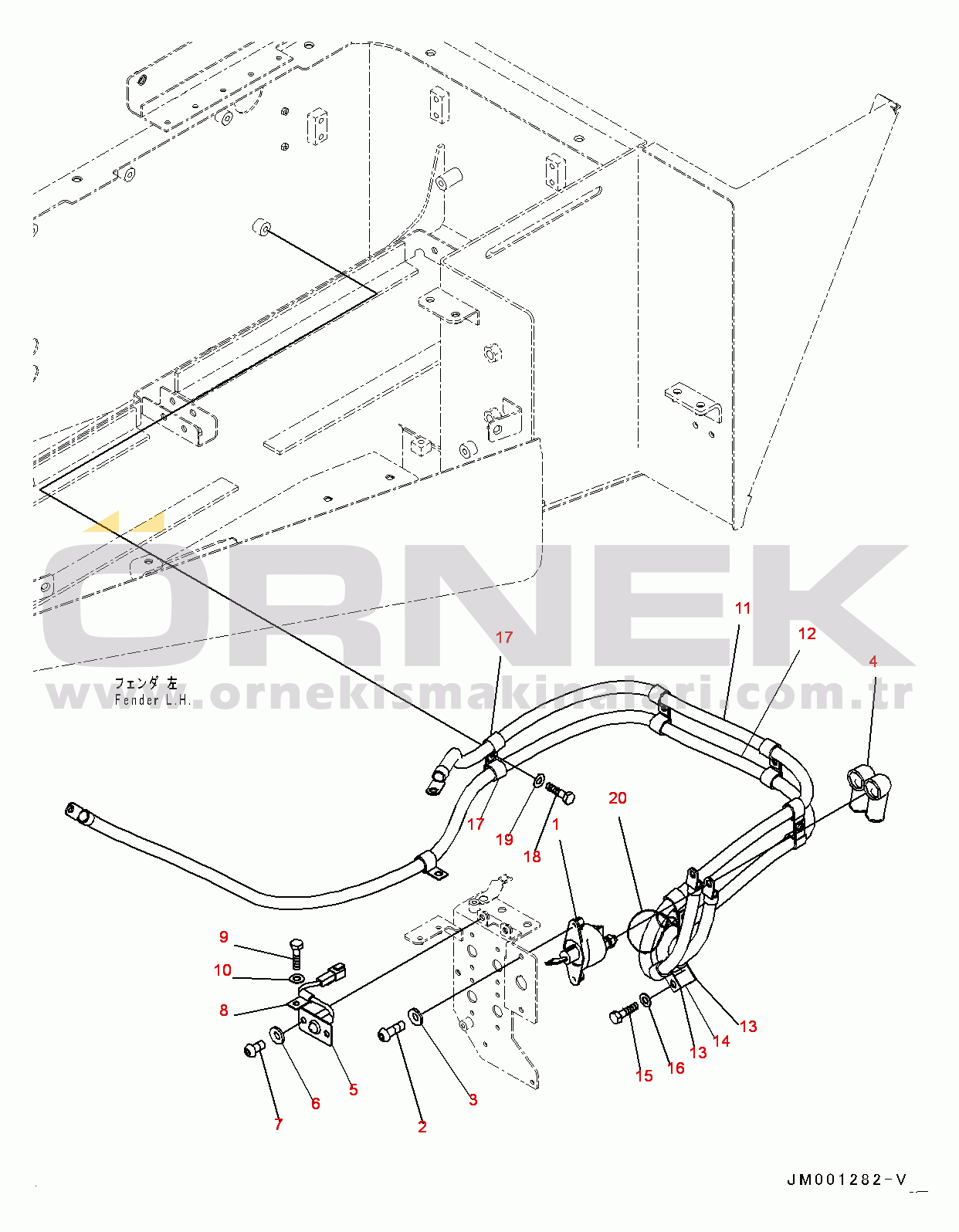 Komatsu HM300-3 S/N 3001-UP Battery Box, Disconnect Switch (#3001-)