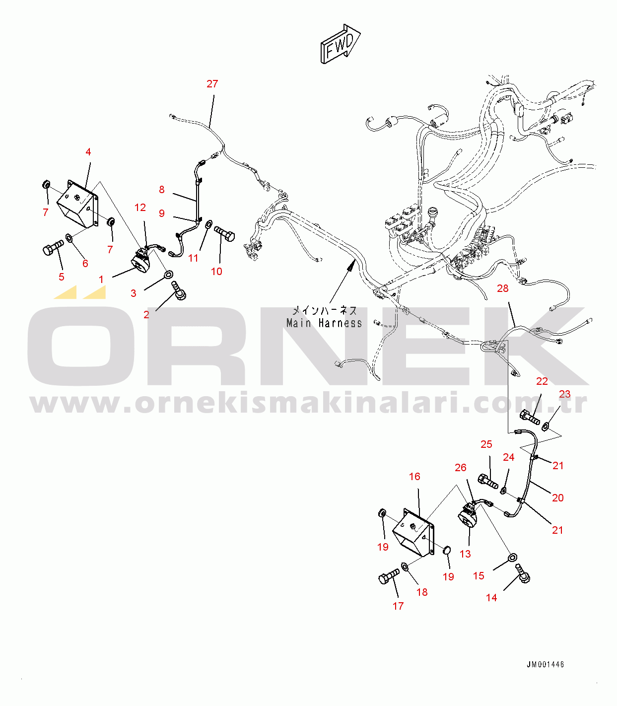 Komatsu HM300-3 S/N 3001-UP Side Lamp (#3001-)