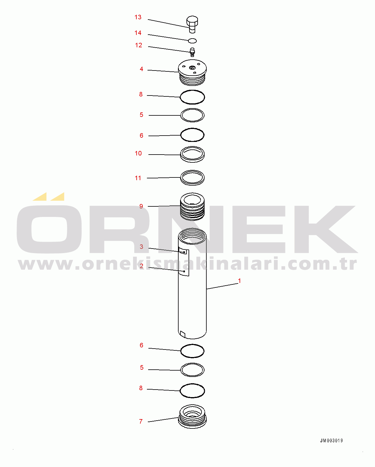 Komatsu HM300-3 S/N 3001-UP Accumulator, Inner Parts, Accumulator (#3038-)