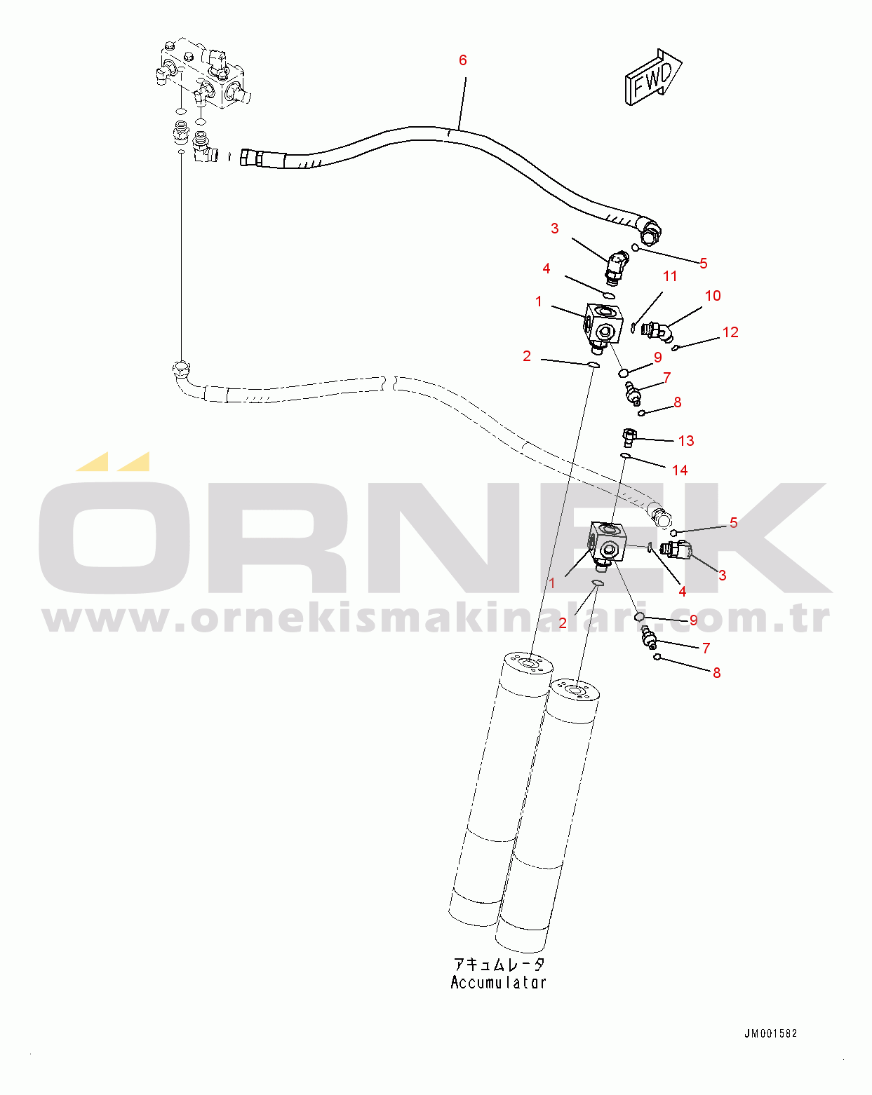 Komatsu HM300-3 S/N 3001-UP Accumulator, Block (#3001-)