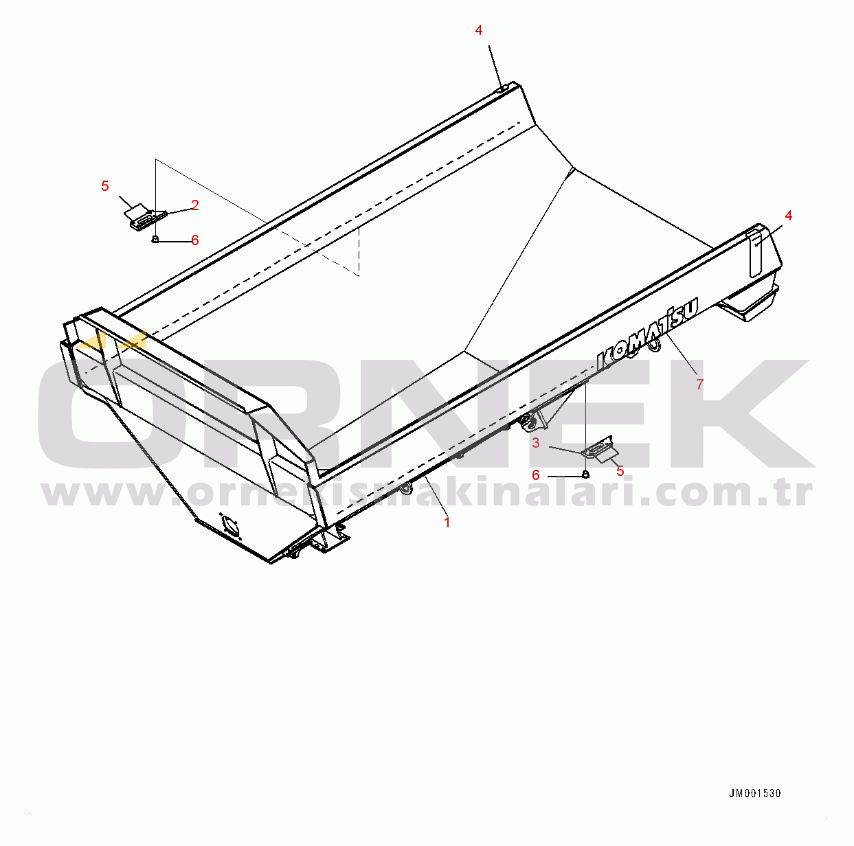 Komatsu HM300-3 S/N 3001-UP Body (#3001-)