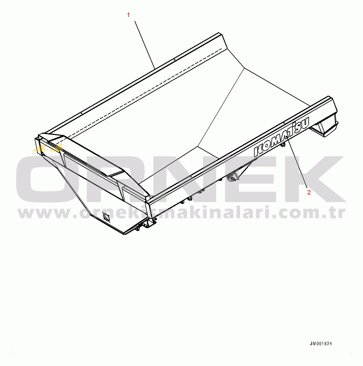 Komatsu HM300-3 S/N 3001-UP Body (#3001-)