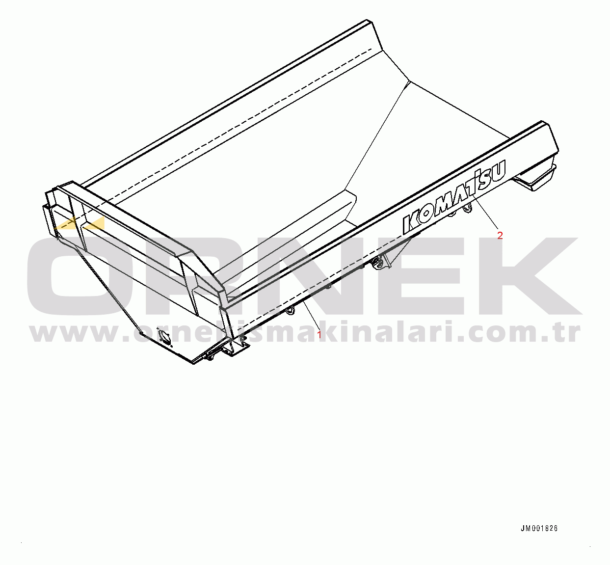 Komatsu HM300-3 S/N 3001-UP Body (#3001-)