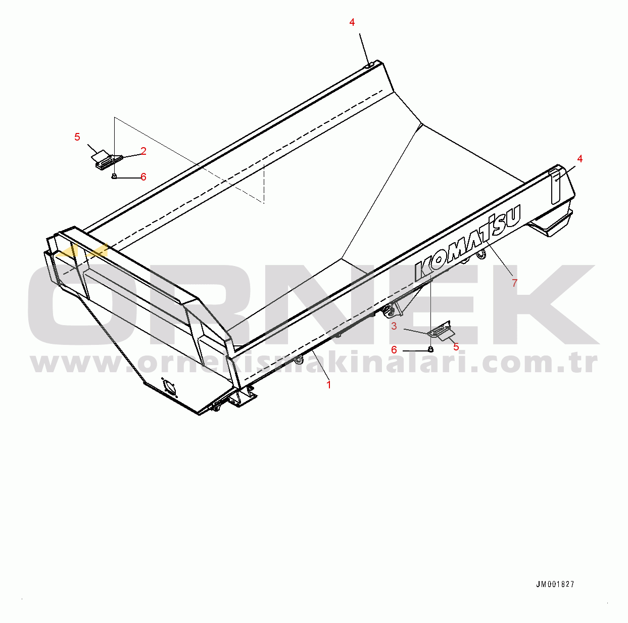 Komatsu HM300-3 S/N 3001-UP Body (#3001-)