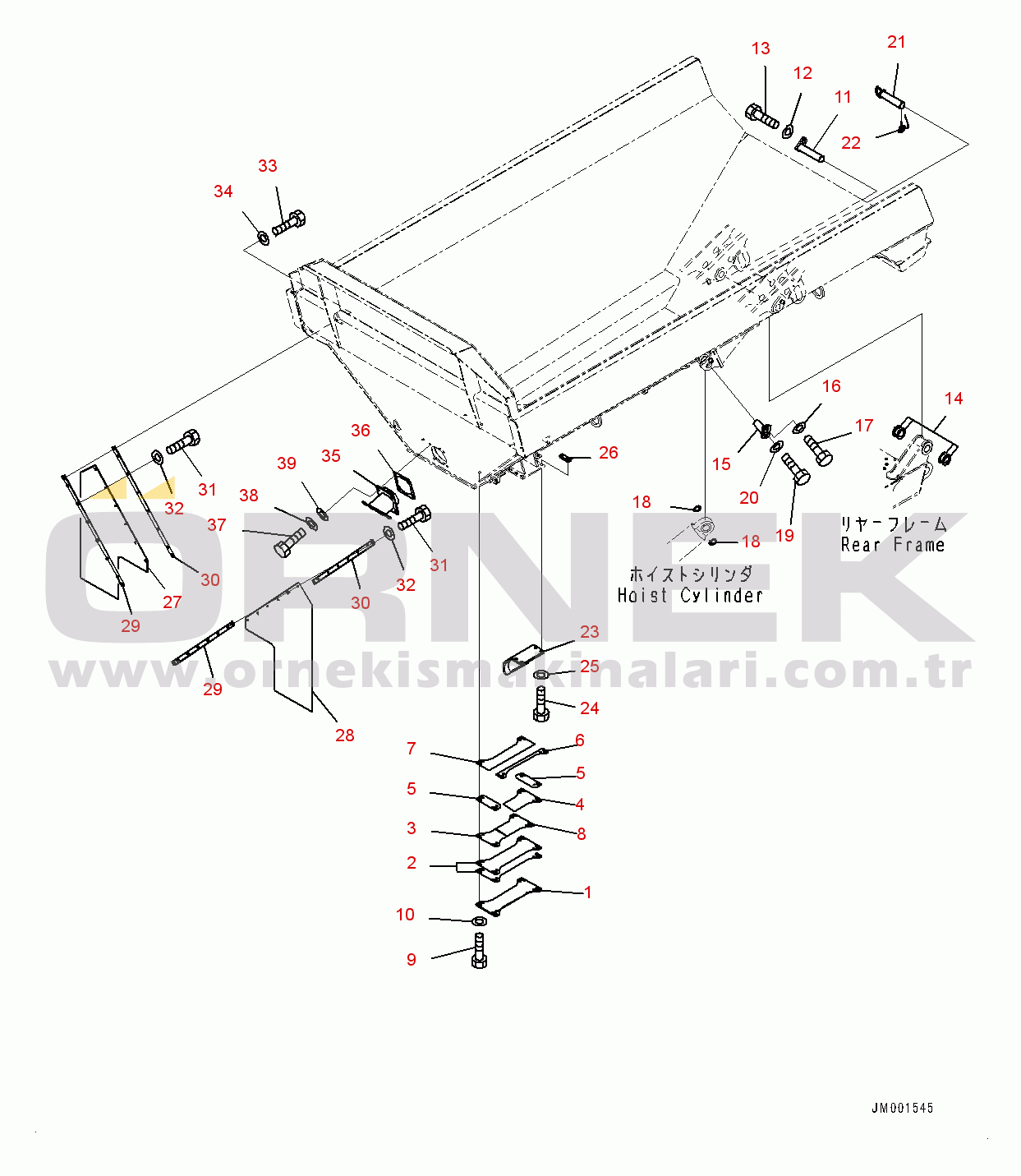 Komatsu HM300-3 S/N 3001-UP Body Related Parts (#3001-)