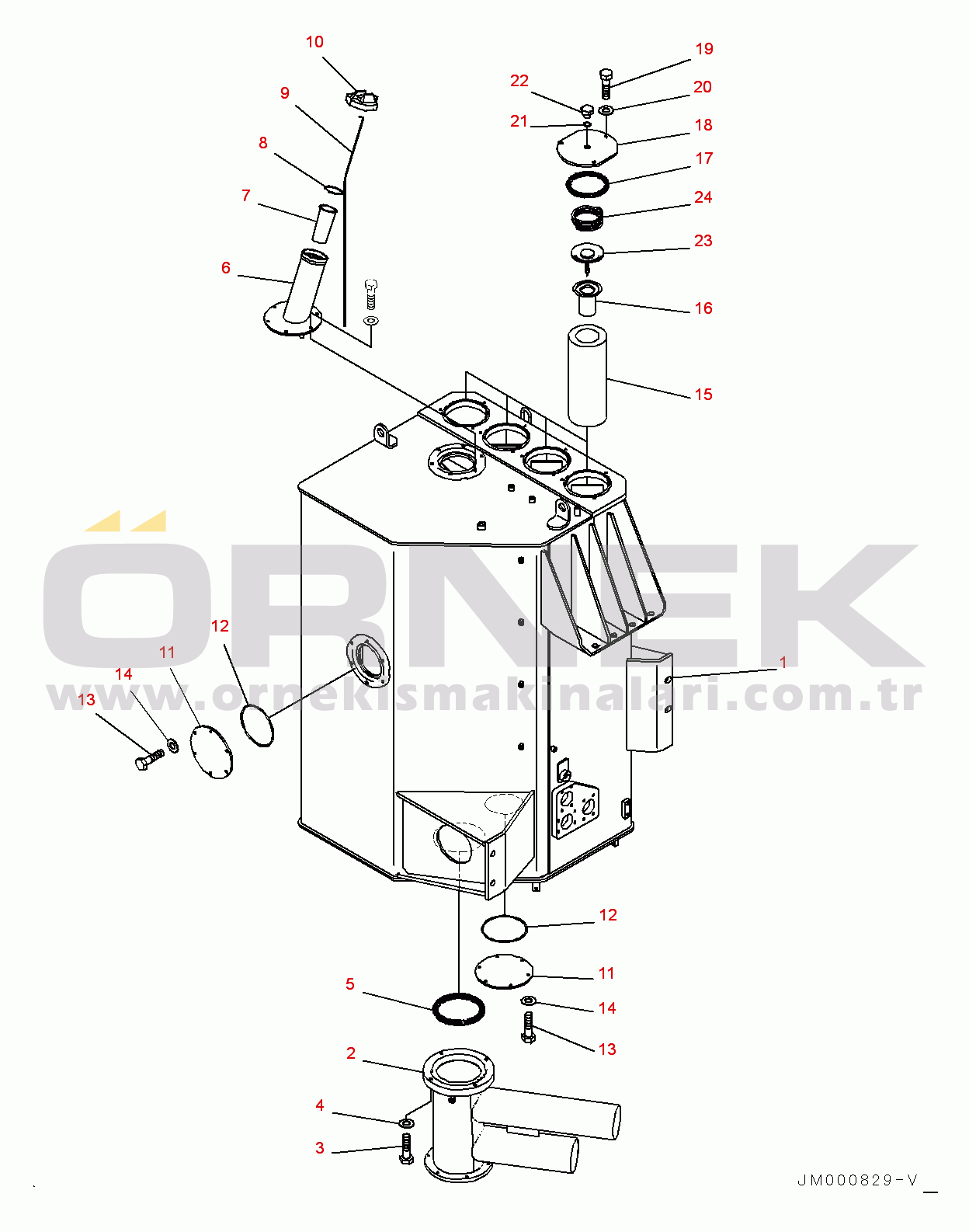 Komatsu WA1200-6 S/N 60001-UP (Chassis only) Hydraulic Tank, Tank (#60001-)