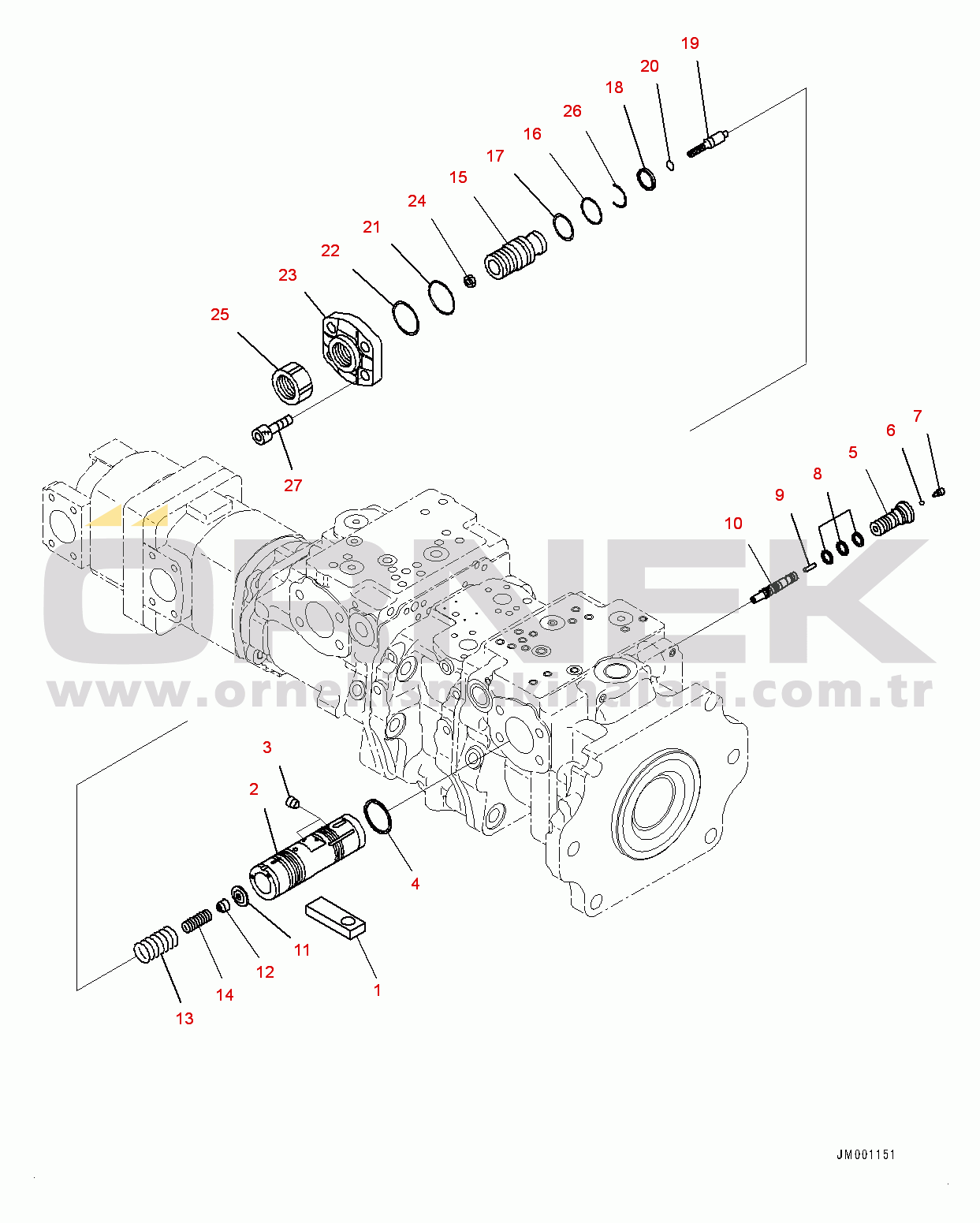 Komatsu WA1200-6 S/N 60001-UP (Chassis only) Hydraulic Oil Main Pump, Steering Pump (4/12) (#60001-)