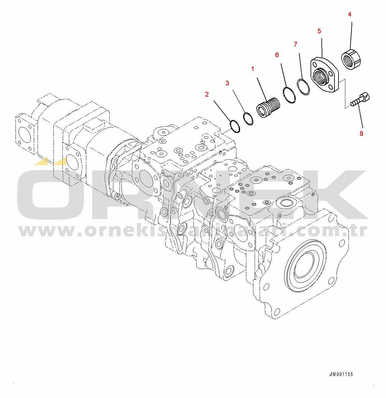 Komatsu WA1200-6 S/N 60001-UP (Chassis only) Hydraulic Oil Main Pump, Steering Pump (9/12) (#60001-)