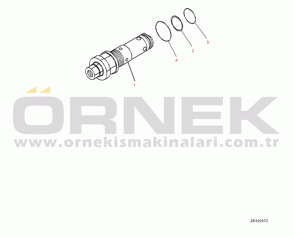 Komatsu WA1200-6 S/N 60001-UP (Chassis only) Emergency Steering Piping, Inner Parts, Relief Valve (#60001-)