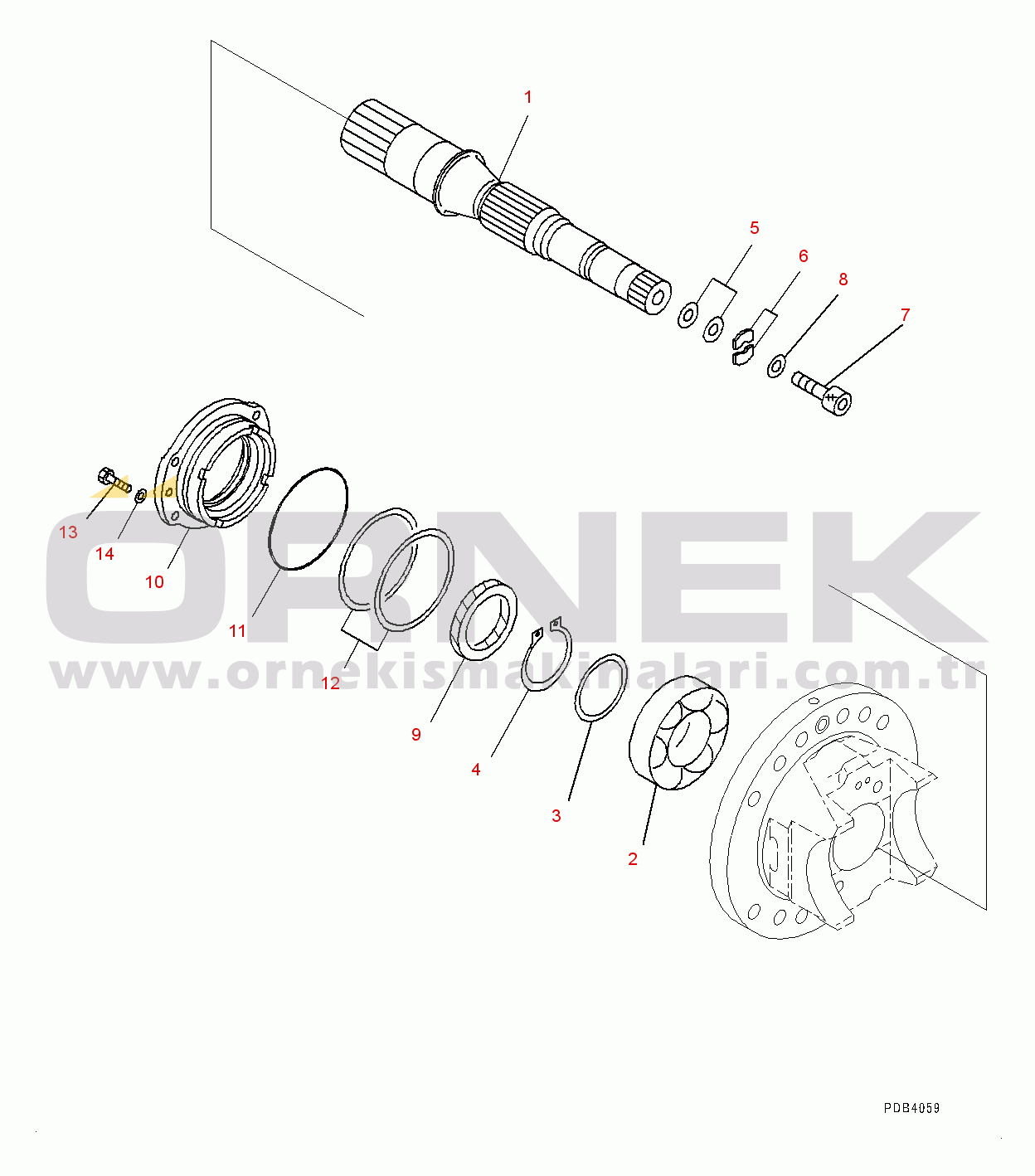 Komatsu WA1200-6 S/N 60004-UP (KAL Spec. (Chassis only)) Hydraulic Oil Main Pump, No.1 Loader Pump (2/16) (#60001-)
