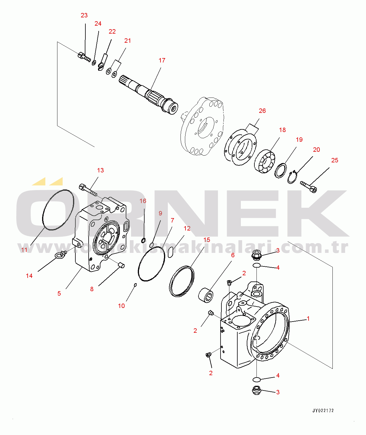 Komatsu WA1200-6 S/N 60004-UP (KAL Spec. (Chassis only)) Hydraulic Oil Main Pump, No.2 Loader Pump (4/16) (#60030-)