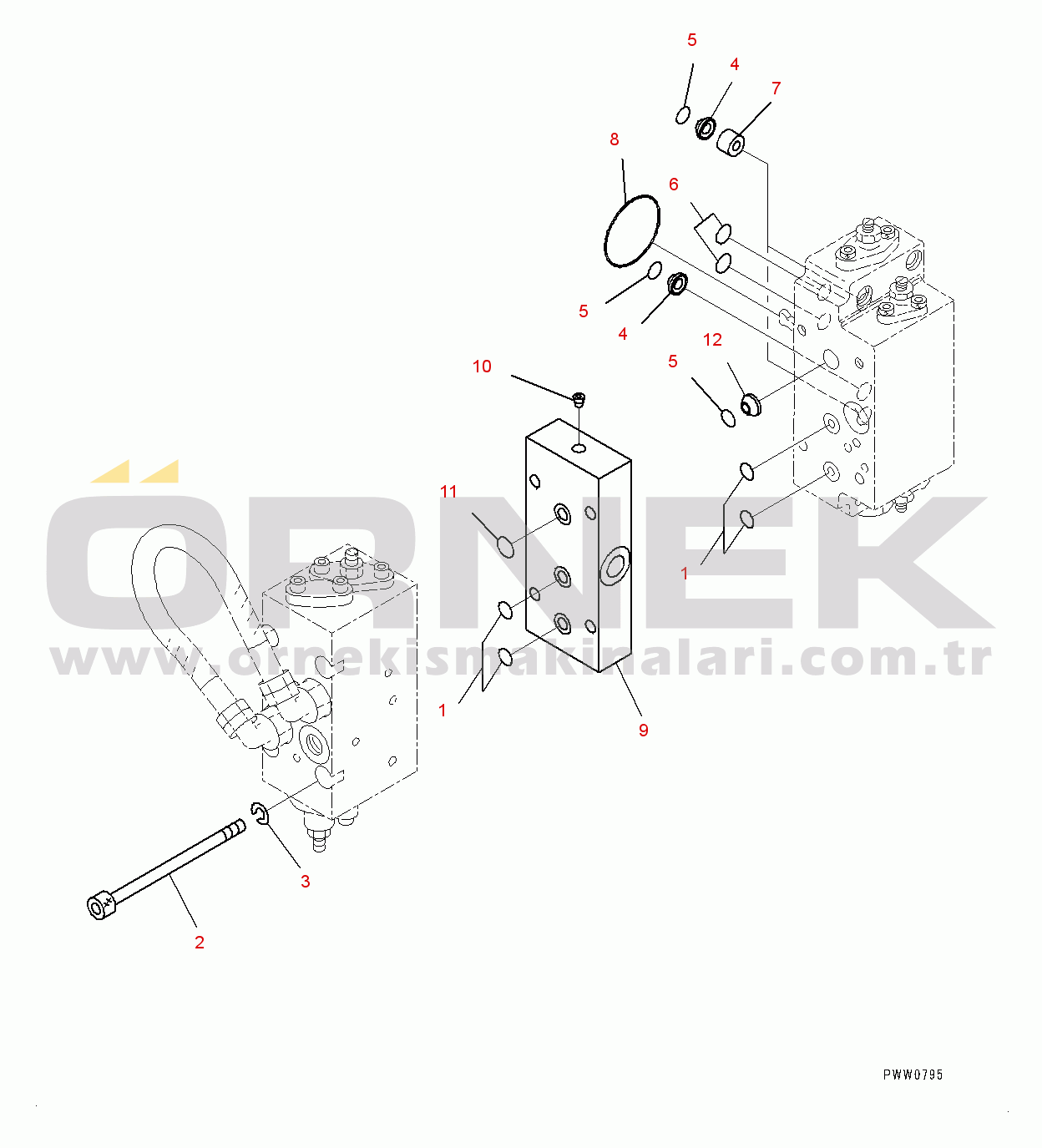 Komatsu WA1200-6 S/N 60004-UP (KAL Spec. (Chassis only)) Hydraulic Oil Main Pump, No.2 Loader Pump (9/16) (#60001-)