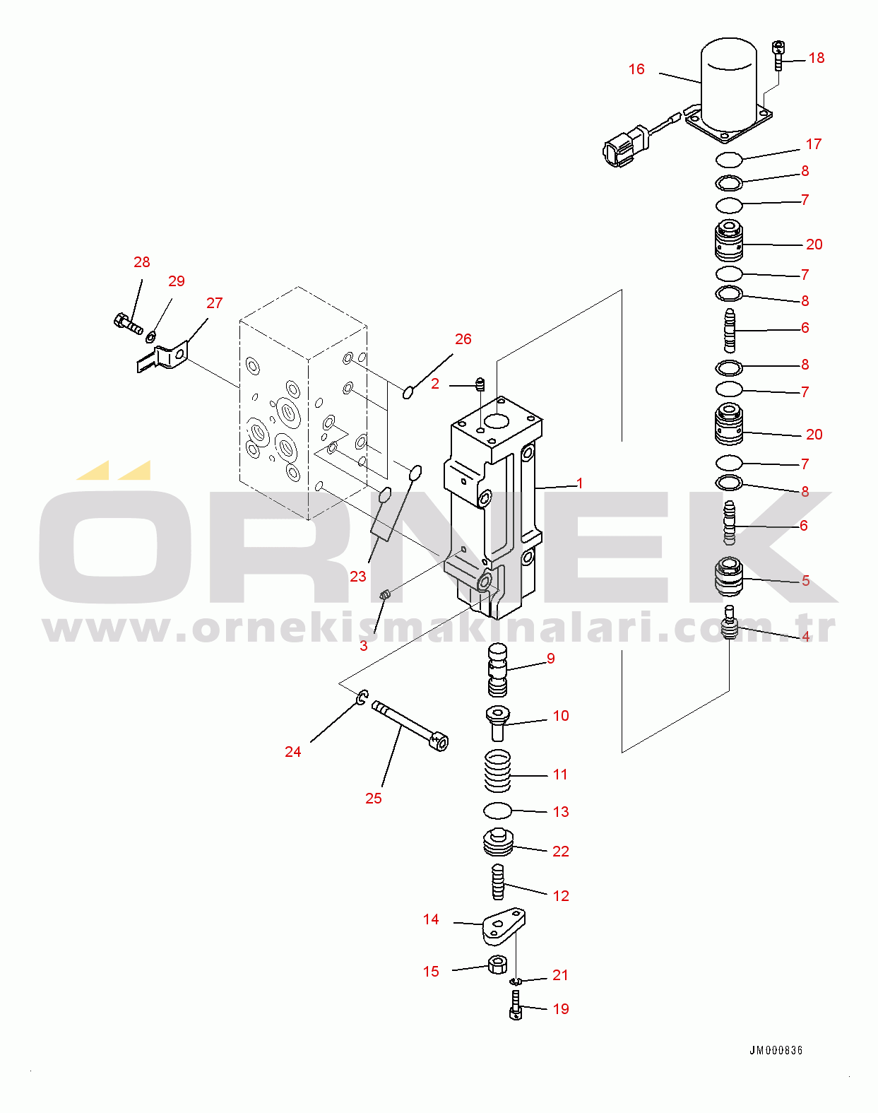 Komatsu WA1200-6 S/N 60004-UP (KAL Spec. (Chassis only)) Hydraulic Oil Main Pump, No.2 Loader Pump (13/16) (#60001-)