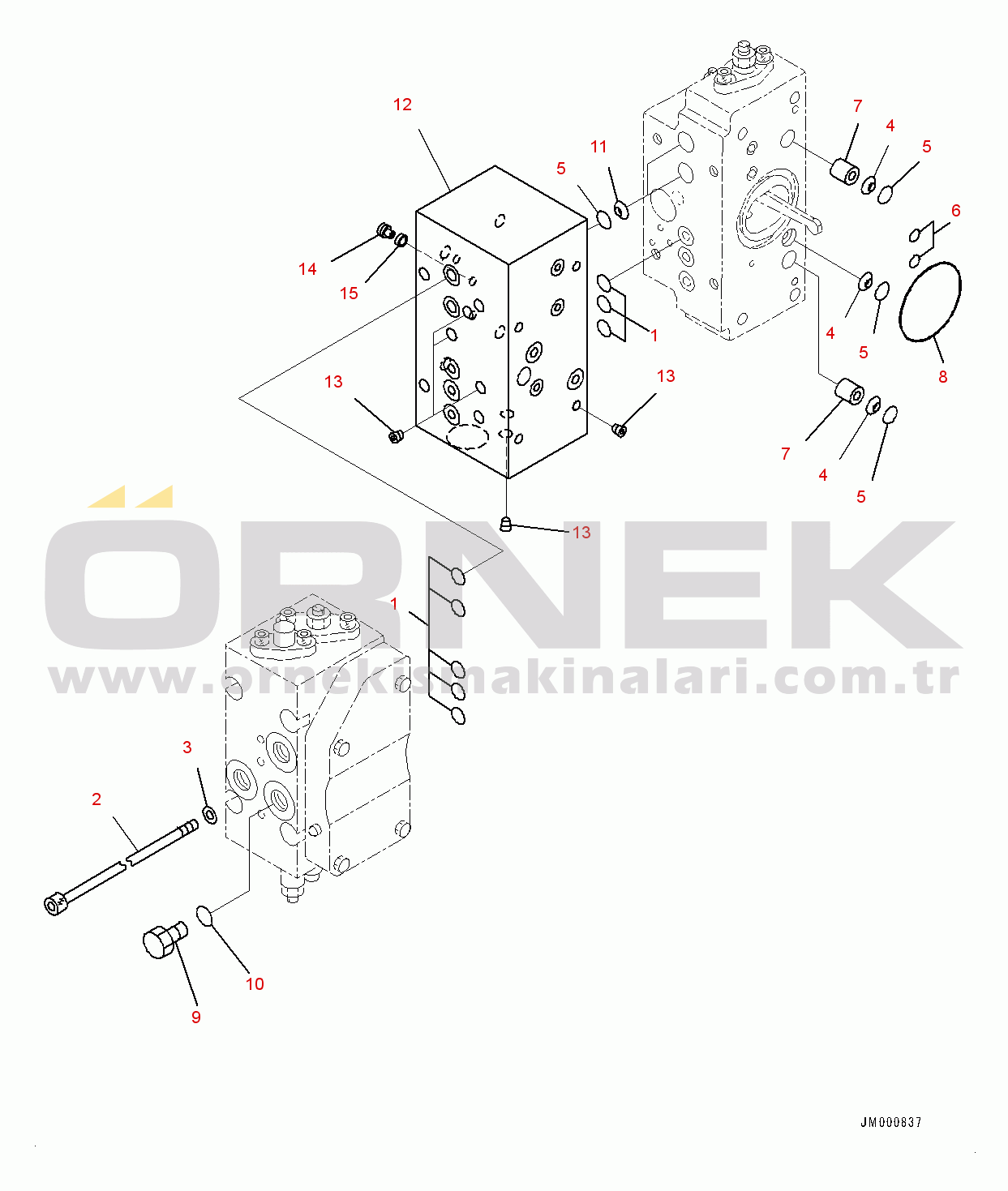 Komatsu WA1200-6 S/N 60004-UP (KAL Spec. (Chassis only)) Hydraulic Oil Main Pump, No.2 Loader Pump (14/16) (#60001-)