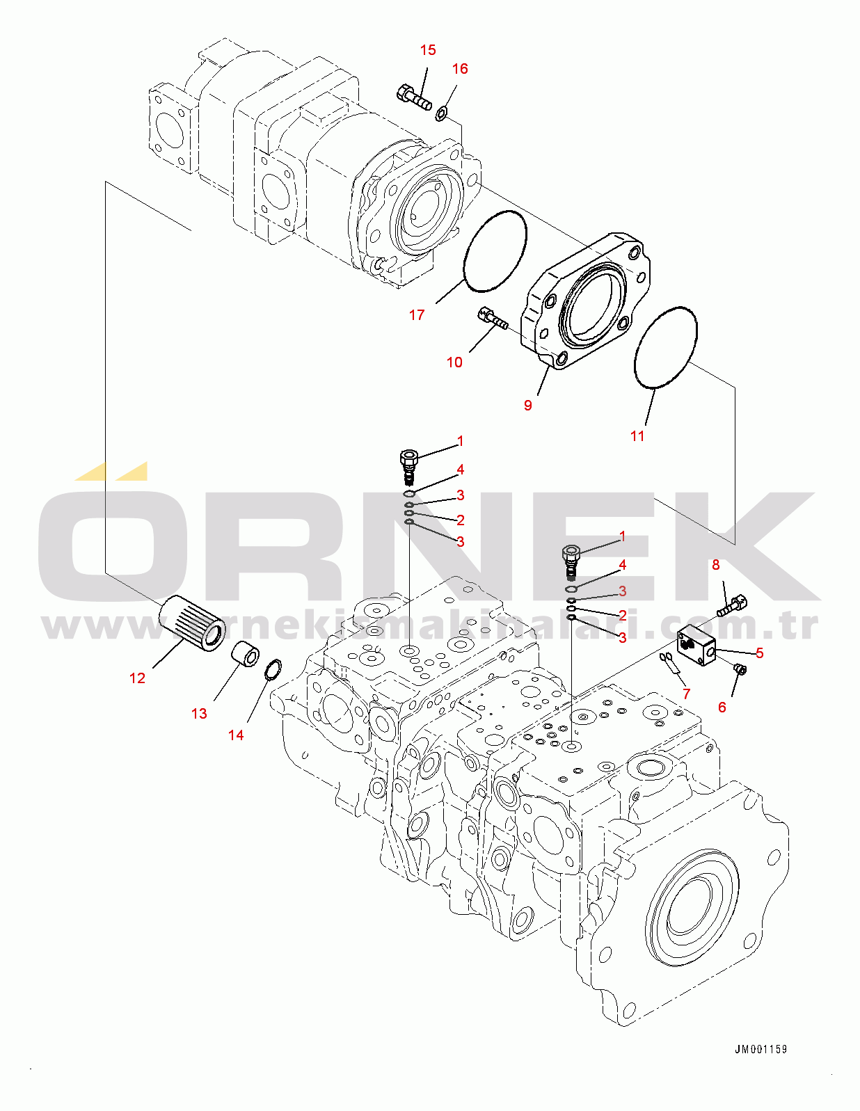 Komatsu WA1200-6 S/N 60004-UP (KAL Spec. (Chassis only)) Hydraulic Oil Main Pump, Switch Pump (12/12) (#60001-)