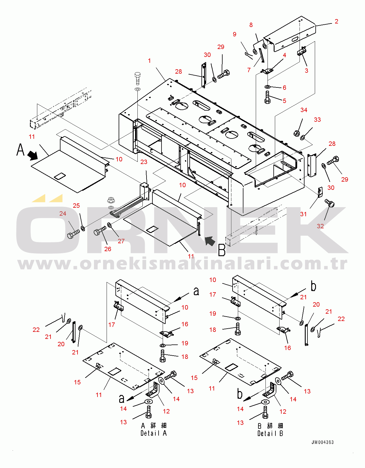 Komatsu WA1200-6 S/N 60004-UP (KAL Spec. (Chassis only)) Bulkhead (#60015-)