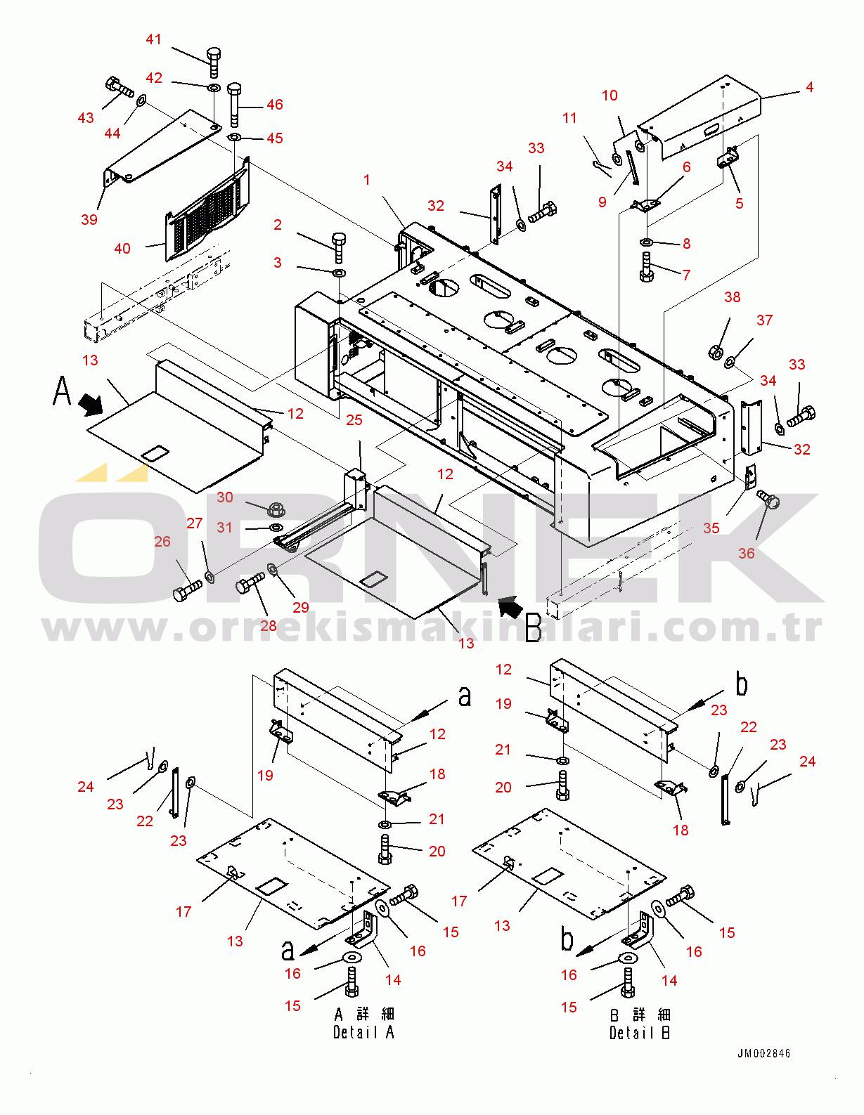 Komatsu WA1200-6 S/N 60004-UP (KAL Spec. (Chassis only)) Bulkhead (#60004-60014)