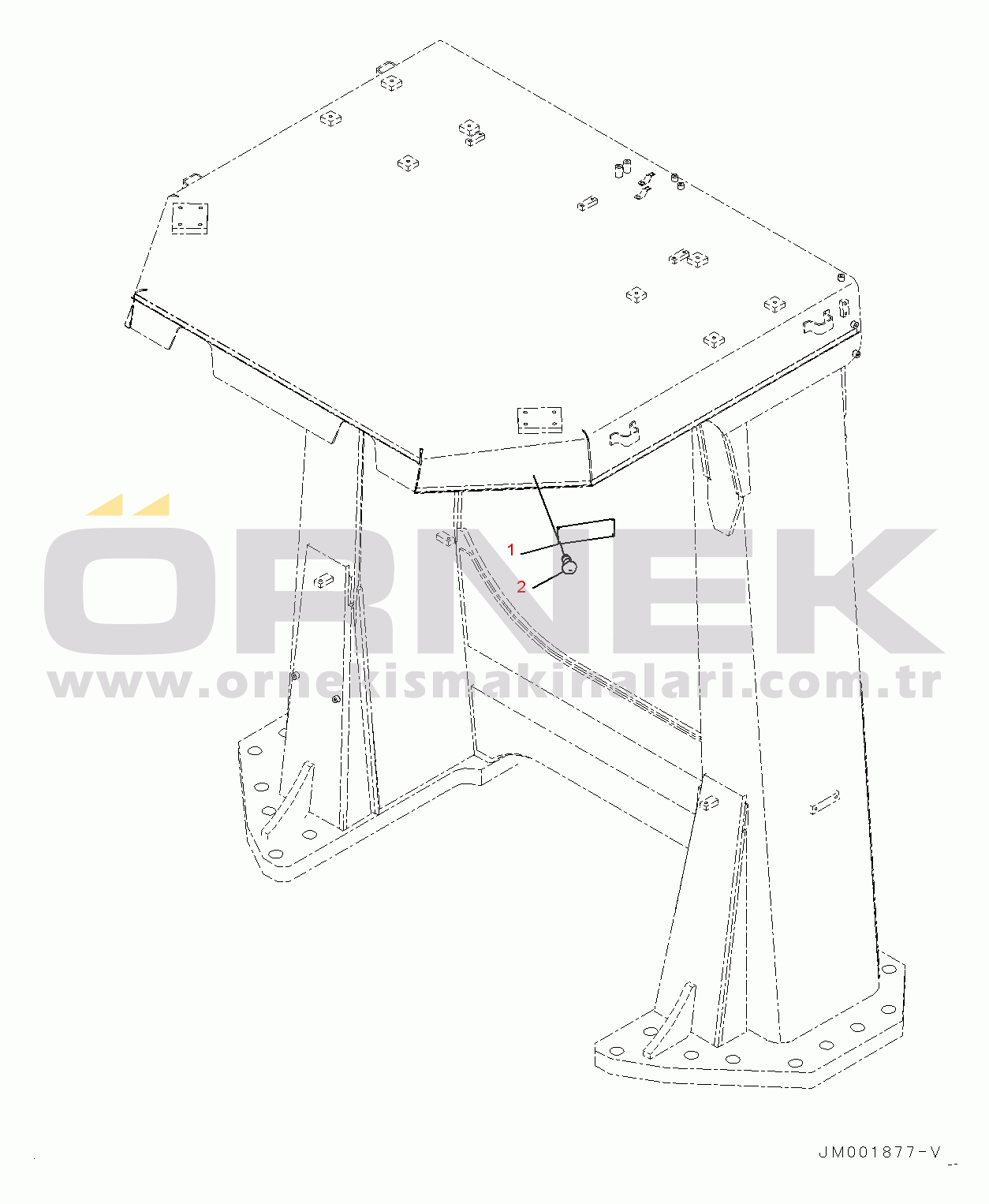 Komatsu WA1200-6 S/N 60004-UP (KAL Spec. (Chassis only)) ROPS Plate (#60001-)