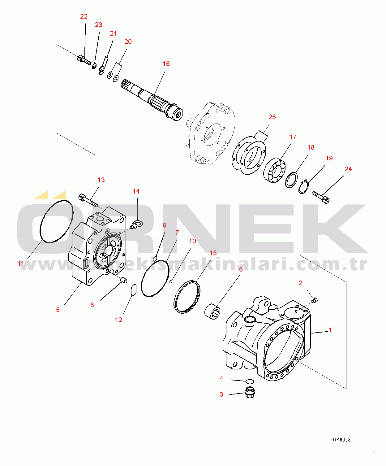 Komatsu PC1250-8R S/N 35406-UP NO.2 Pump, Inner Parts (4/11) (#35201-35418)
