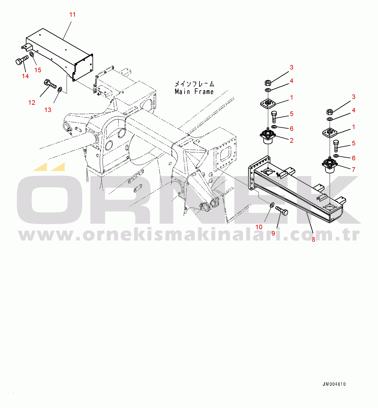 Komatsu HD785-7 S/N 30001-UP (-40 deg C Stan.) Rear Support (#30001-)