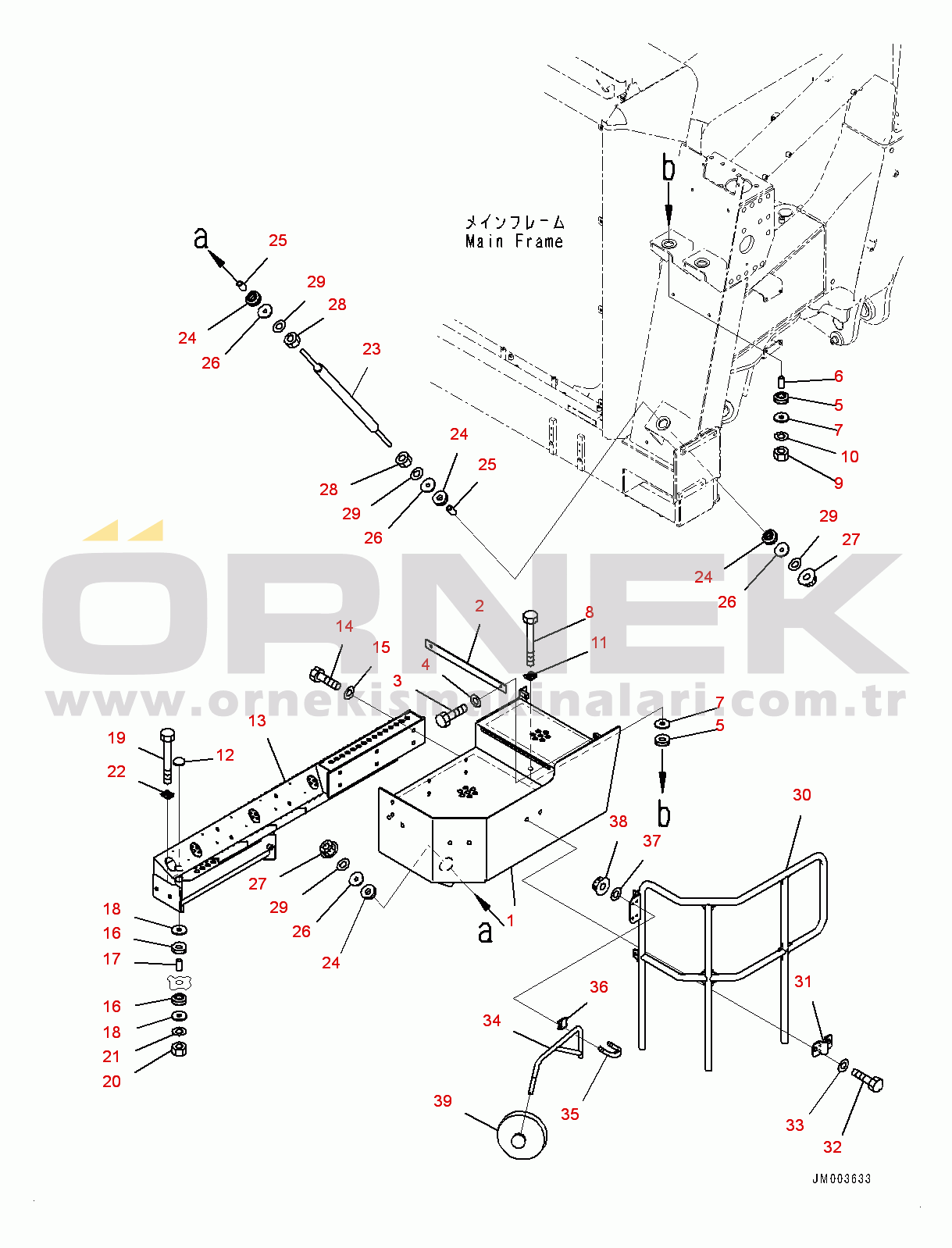 Komatsu HD785-7 S/N 30001-UP (-40 deg C Stan.) Stairway, Ladder and Step (#30001-)