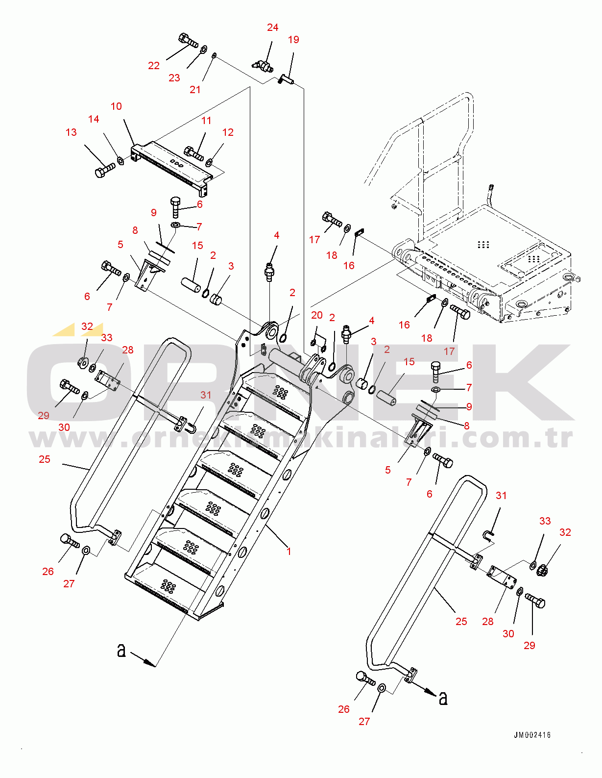 Komatsu HD785-7 S/N 30001-UP (-40 deg C Stan.) Stairway, Power Ladder (#30001-)
