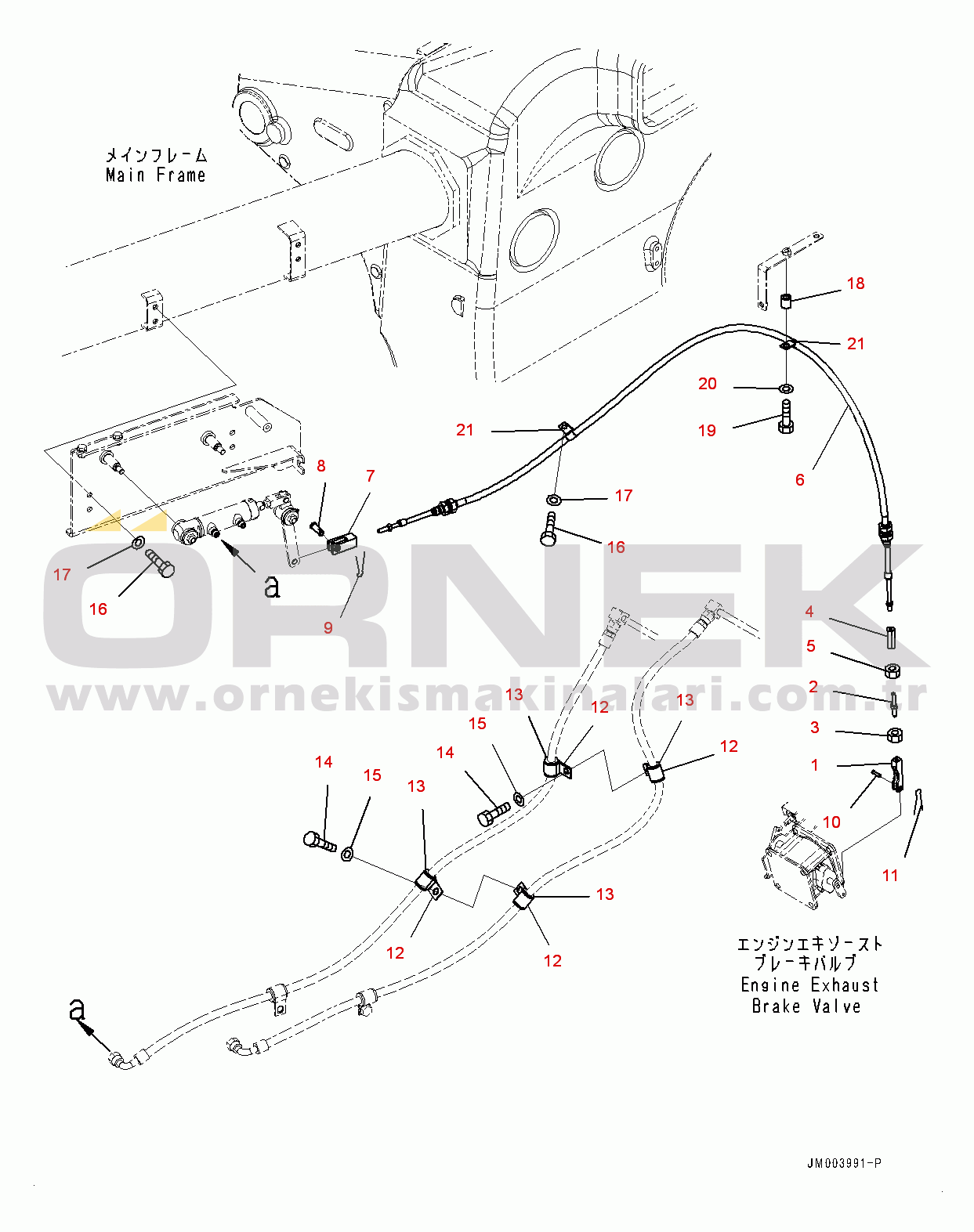 Komatsu HD785-7 S/N 30001-UP (-40 deg C Stan.) Exhaust Brake, Related Parts (2/2) (#30001-)