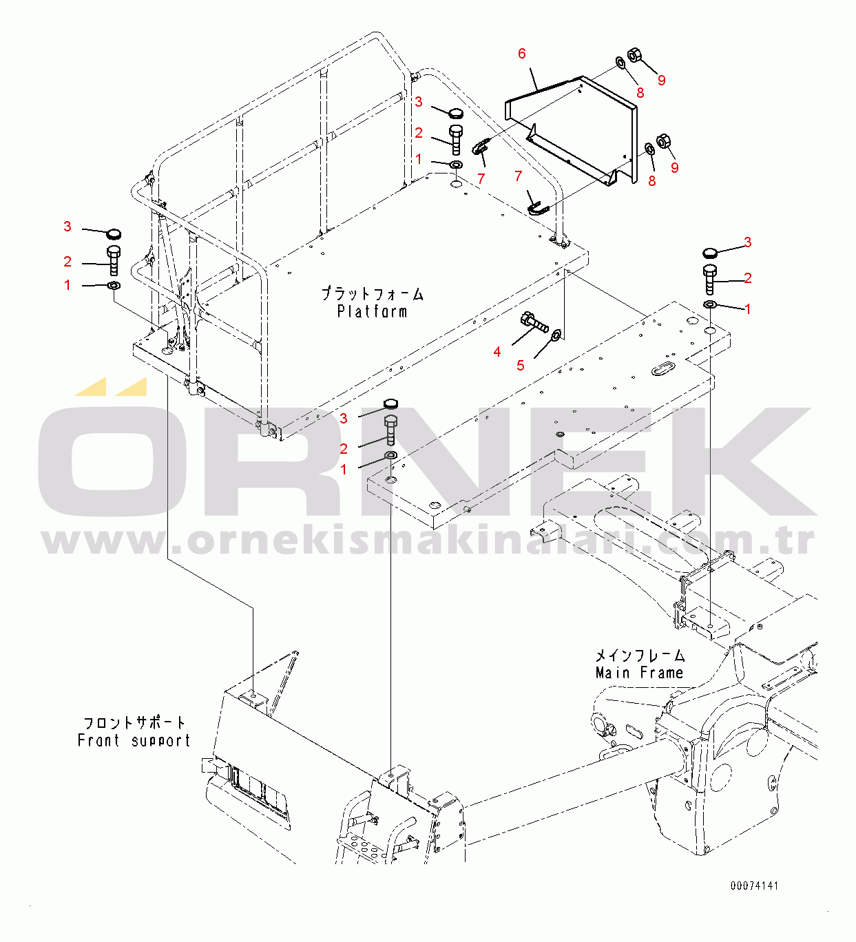 Komatsu HD785-7 S/N 30001-UP (-40 deg C Stan.) Platform Group, Platform Related Parts (#30001-)