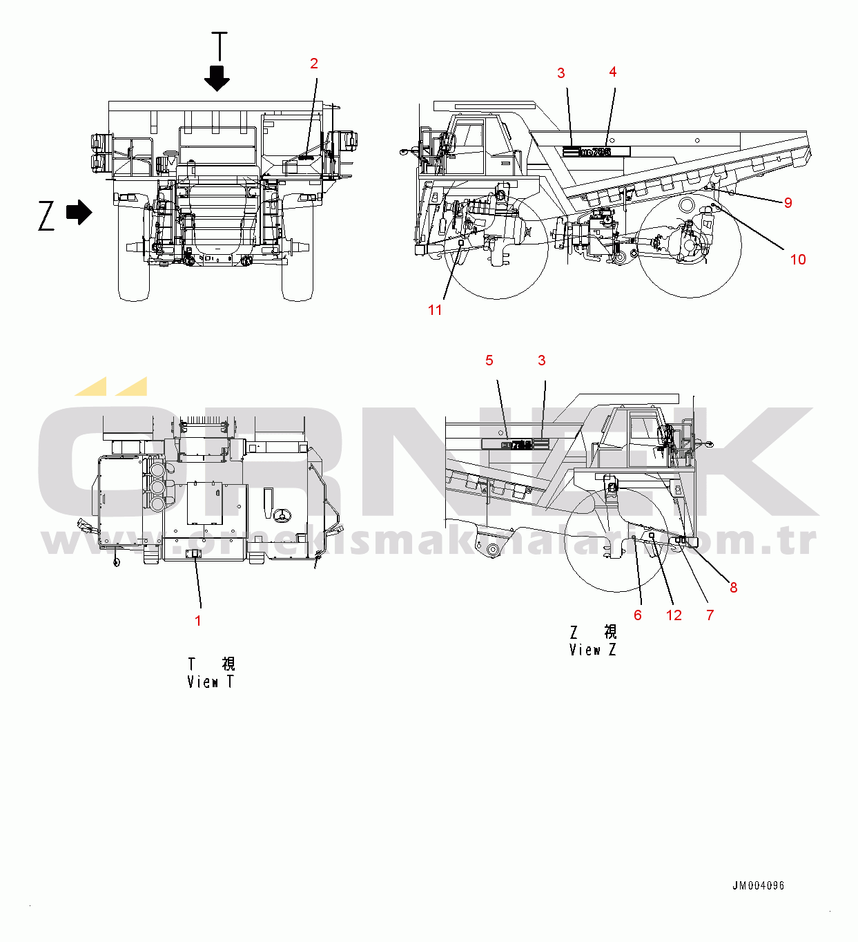 Komatsu HD785-7 S/N 30001-UP (KAL Spec.) Marks and Plates, (1/2) (#30014-)