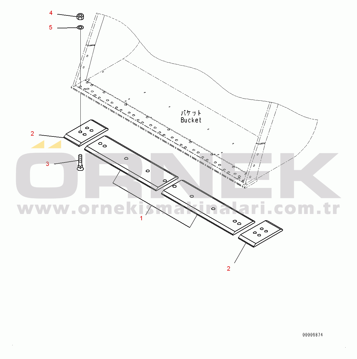 Komatsu WA470-7 S/N 10001-UP Bolt On Cutting Edge (#10001-)
