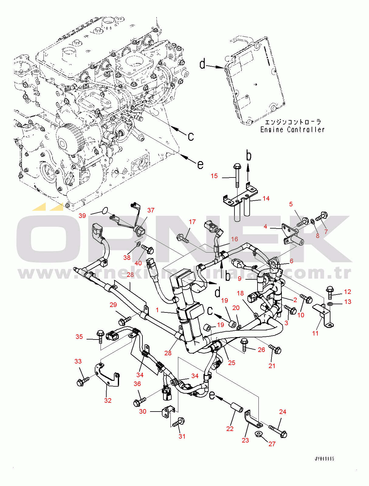 Komatsu SAA4D95LE-6A S/N 700006-UP (For PC138US-10/PC138USLC-10) Engine Wiring Harness (#700006-)