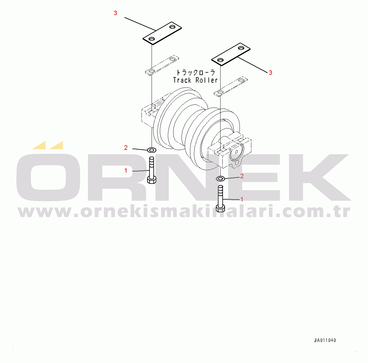 Komatsu D37EX-23 S/N 80001-UP Track Roller, Mounting (#80001-)