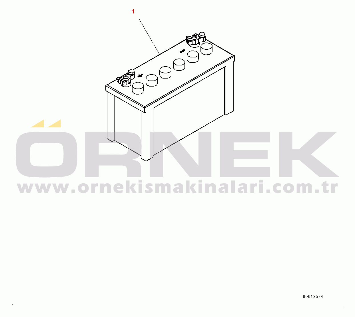 Komatsu WA320-7 S/N 80001-UP Battery (#80001-)