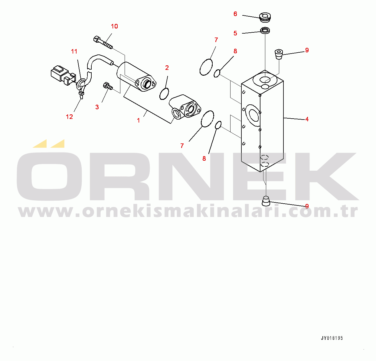 Komatsu WA320-7 S/N 80001-UP Hydraulic Oil Piping, EPC Valve (#80001-)