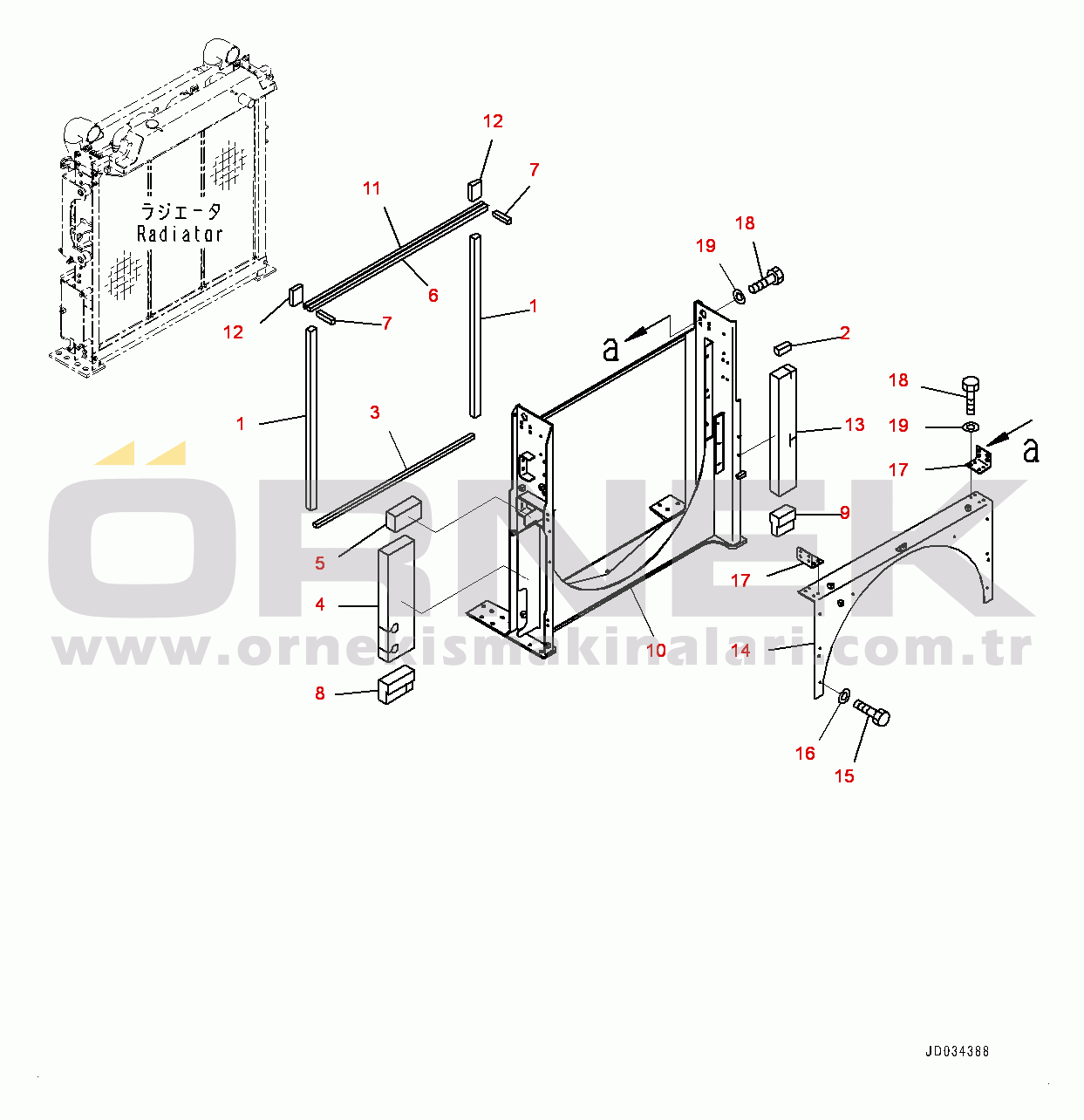 Komatsu PC850-8R1 S/N 70001-UP Cooling System, Shroud (#70001-)
