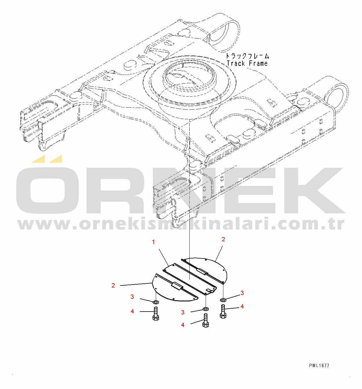 Komatsu PC700LC-8R S/N 70001-UP Track Frame Under Cover (#70001-)