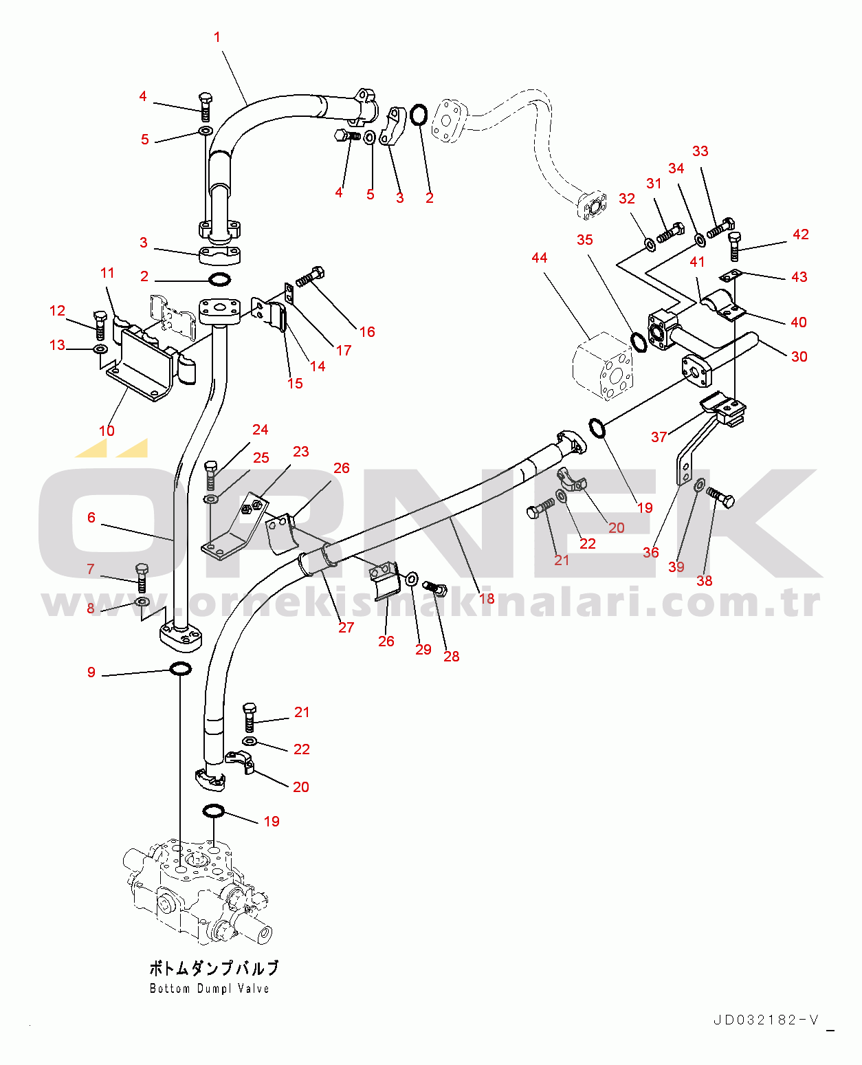 Komatsu PC600LC-8R1 S/N 70001-UP Attachment Piping, Hose (#70001-)