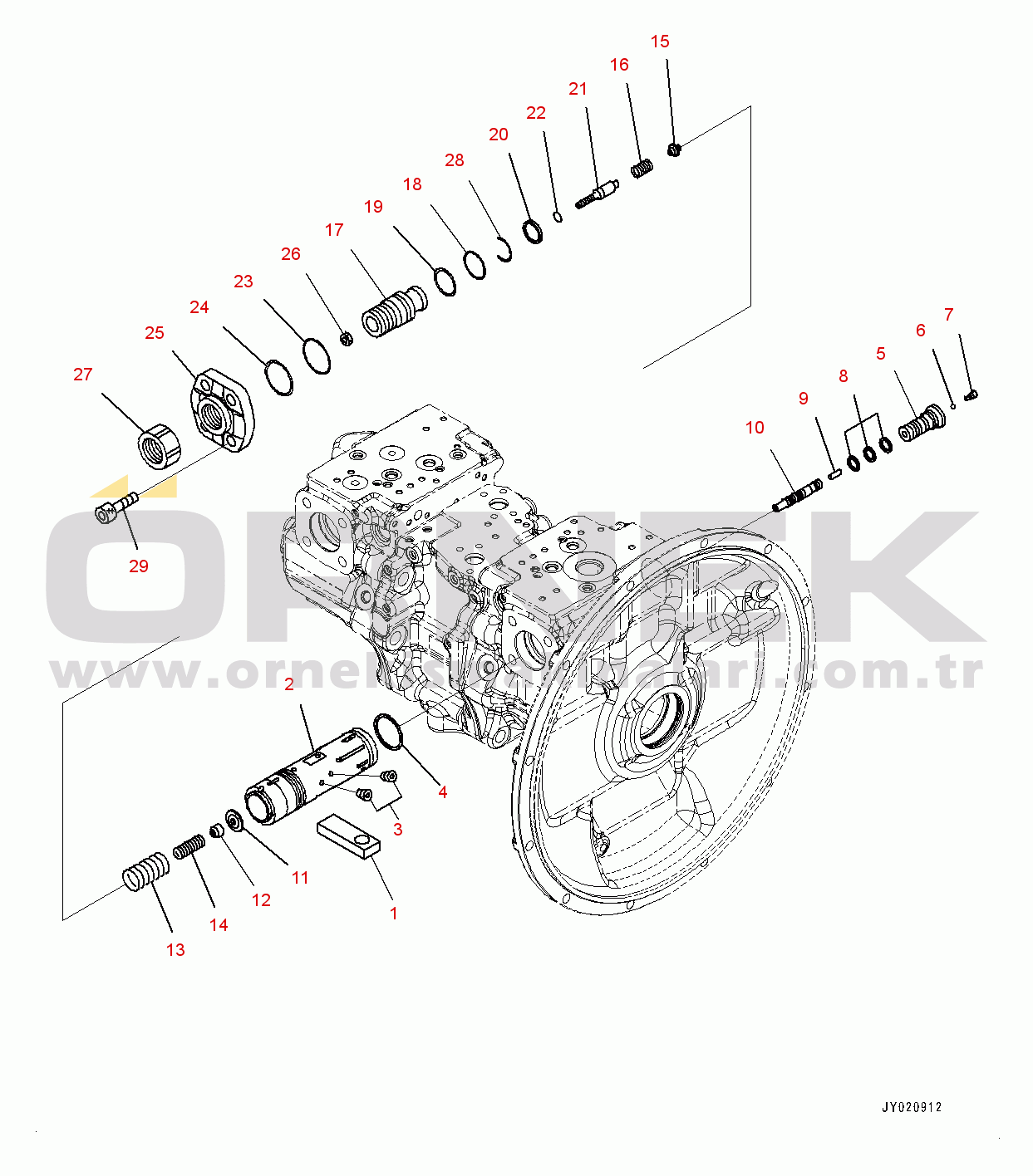 Komatsu PC300-8M0 S/N 80001-UP Piston Pump, Inner Parts (4/12) (#80001-)