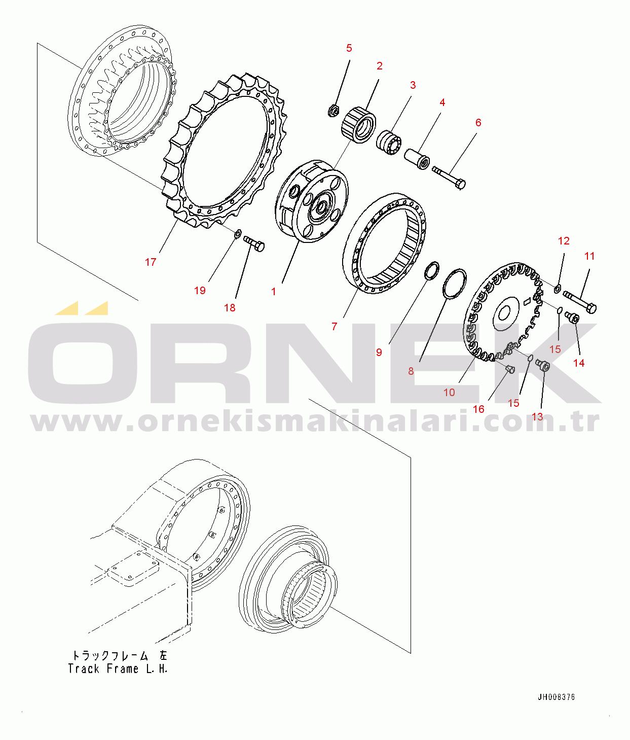 Komatsu PC800SE-8R1 S/N 70001-UP Final Drive Assembly, Supply Parts (3/3) (#70001-)
